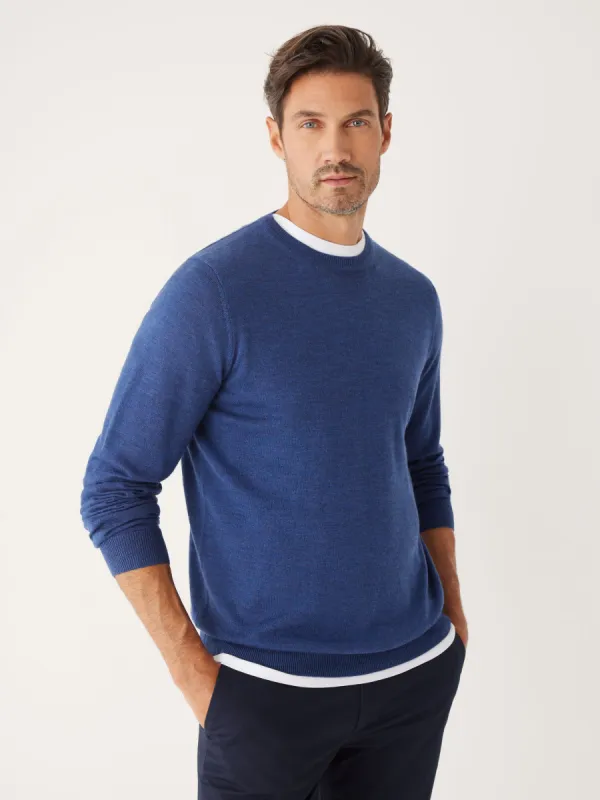The Merino Crewneck Sweater in Royal Blue sold by Frank & Oak