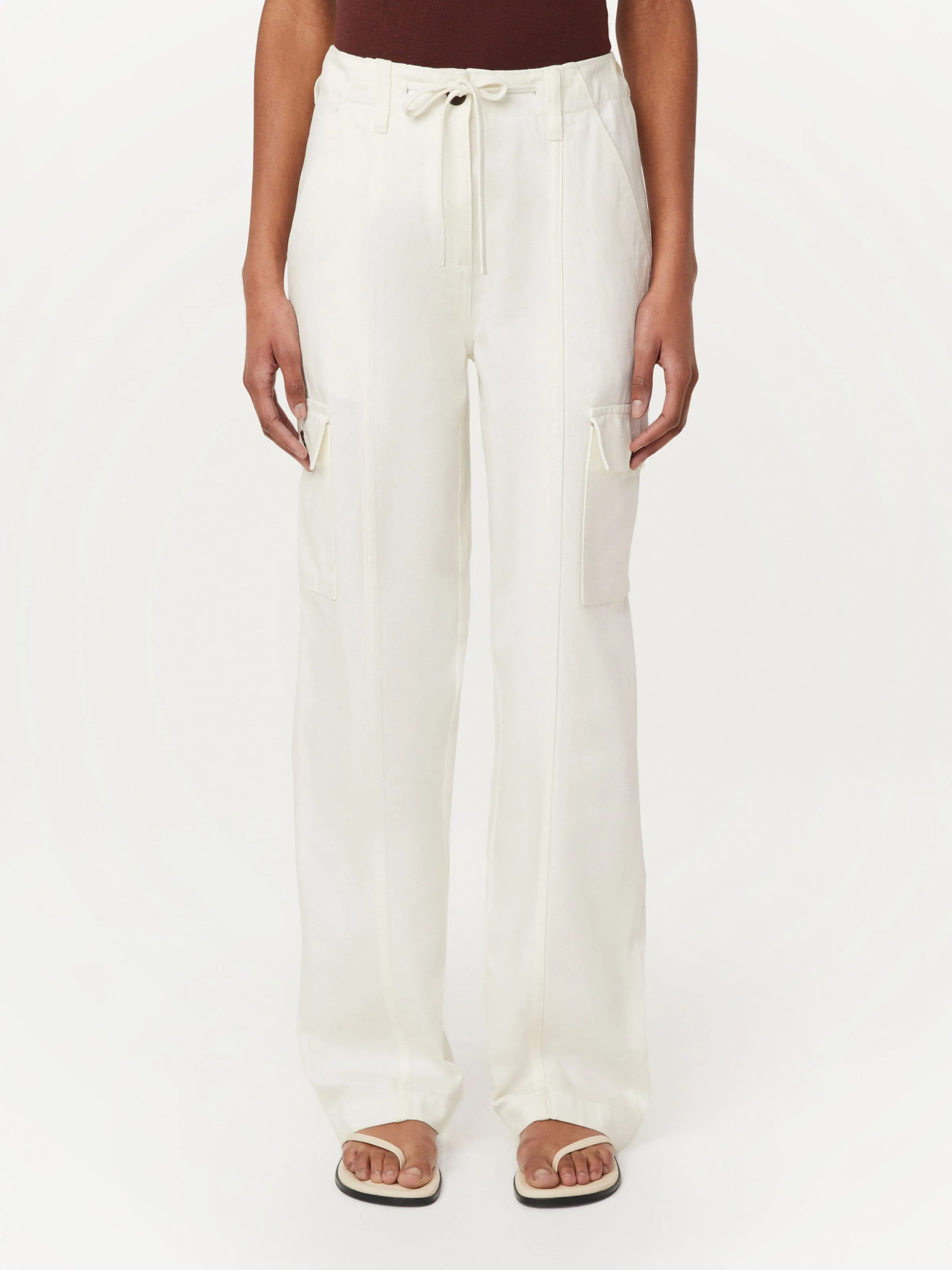 The Annie Loose Cargo Pant in White sold by Frank & Oak product image thumbnail 4