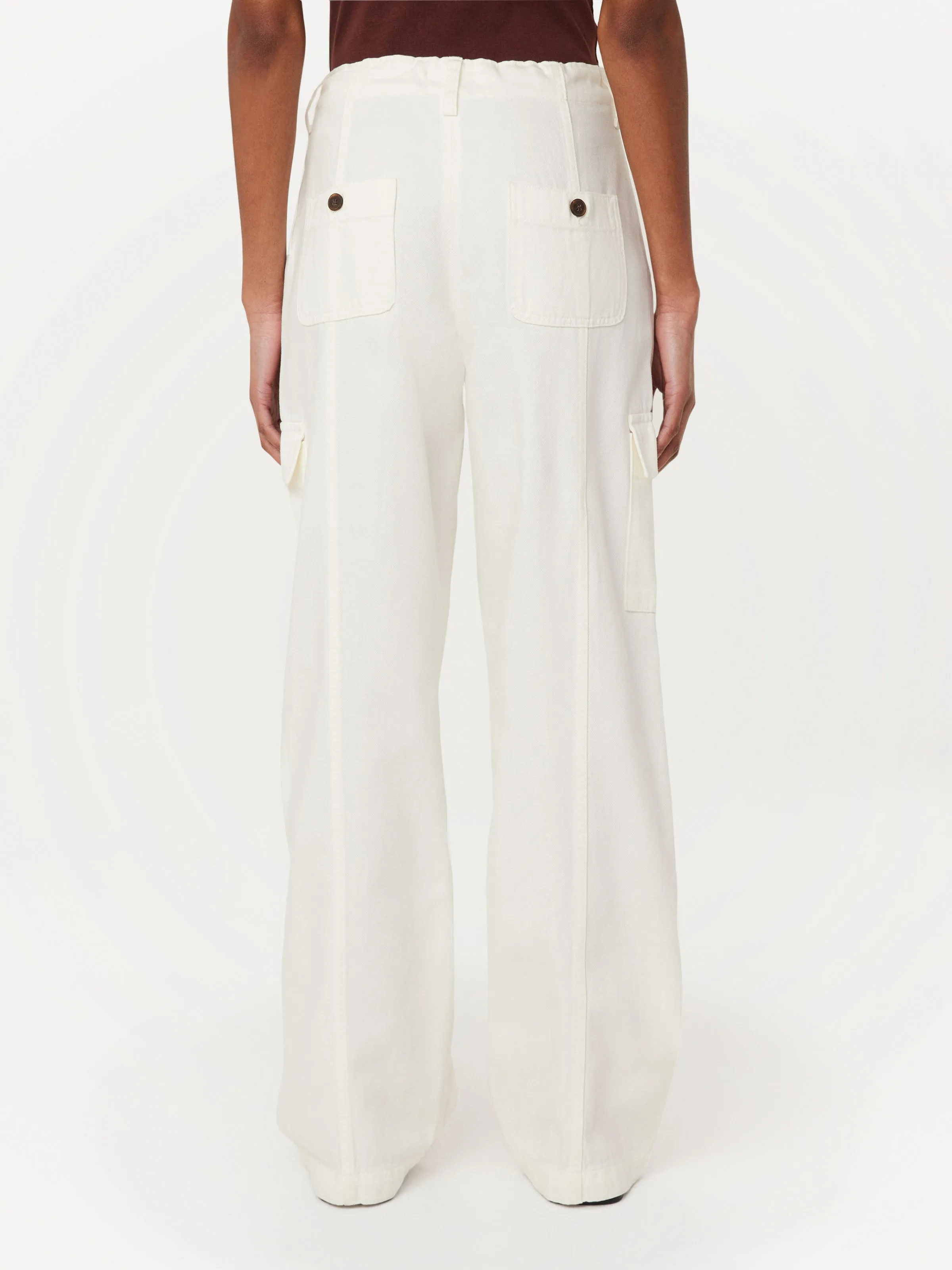 The Annie Loose Cargo Pant in White sold by Frank & Oak product image thumbnail 5