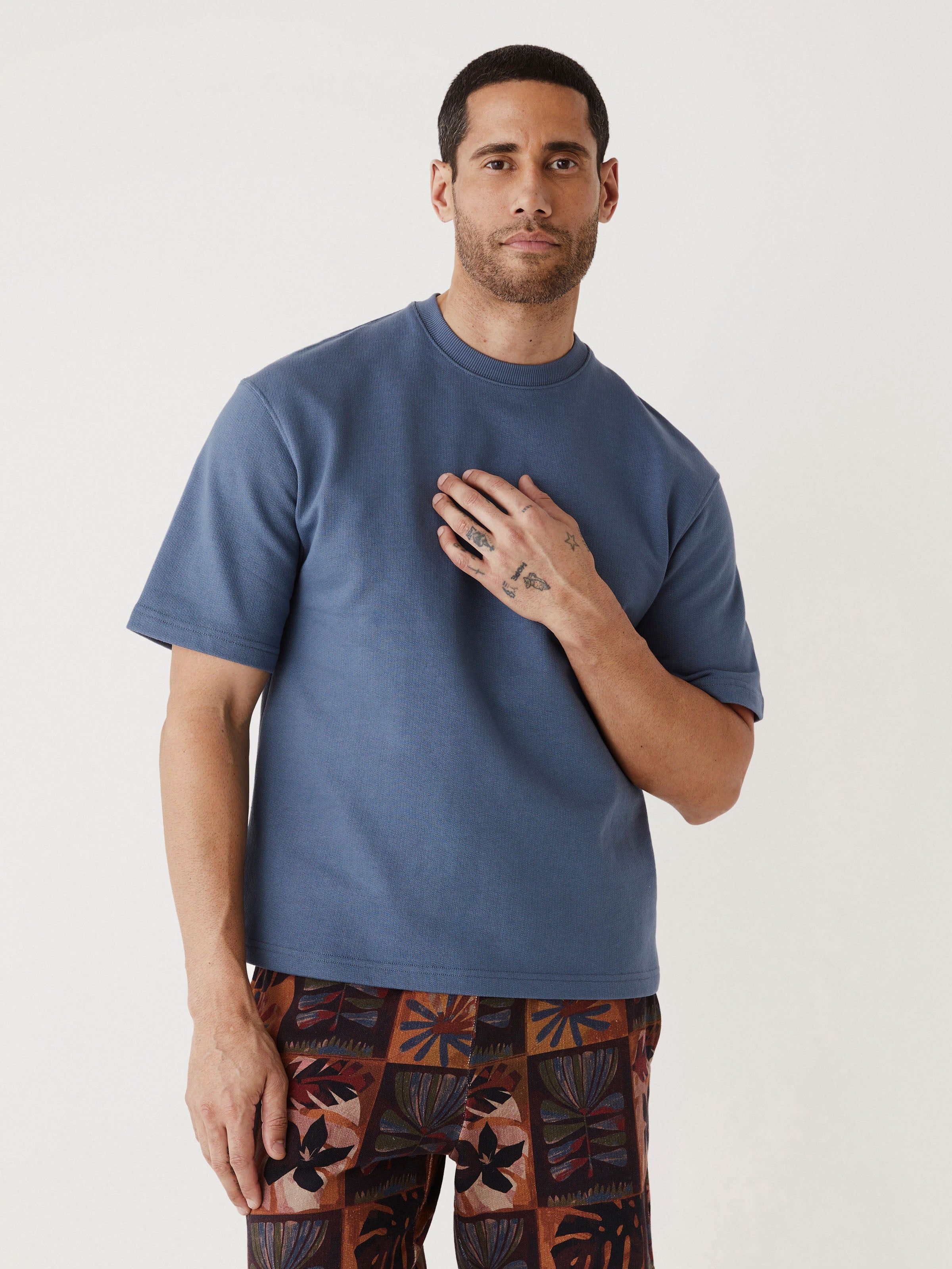 The French Terry T-Shirt in Stormy Blue sold by Frank & Oak