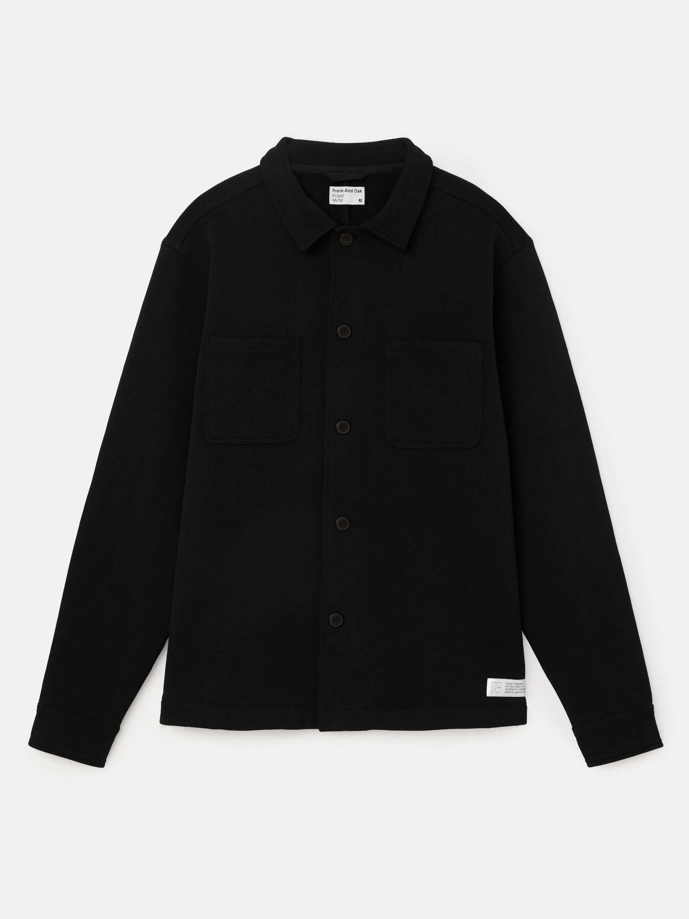 The Jordan French Terry Overshirt in Black sold by Frank & Oak product image thumbnail 5