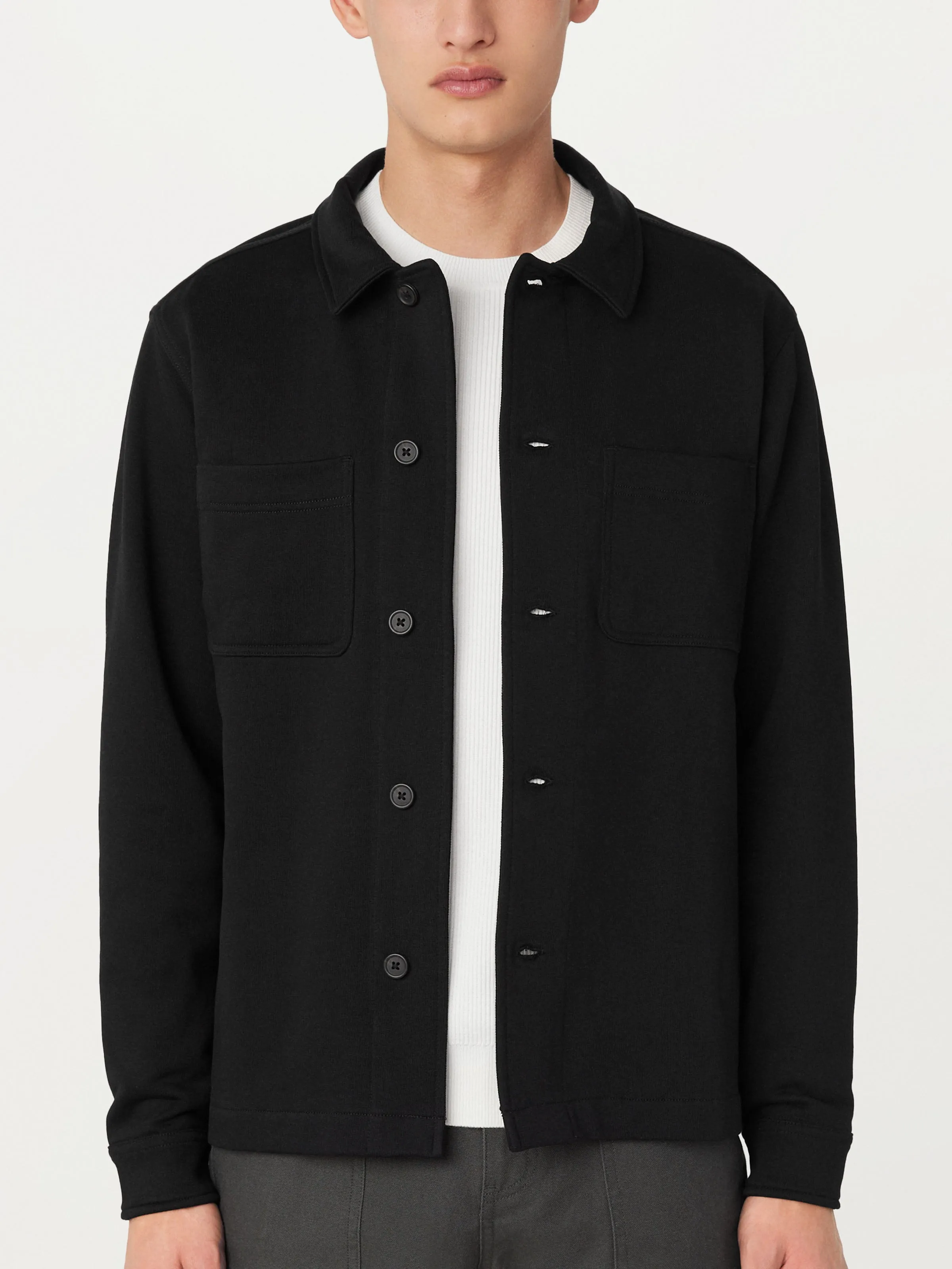 The Jordan French Terry Overshirt in Black sold by Frank & Oak product image thumbnail 3