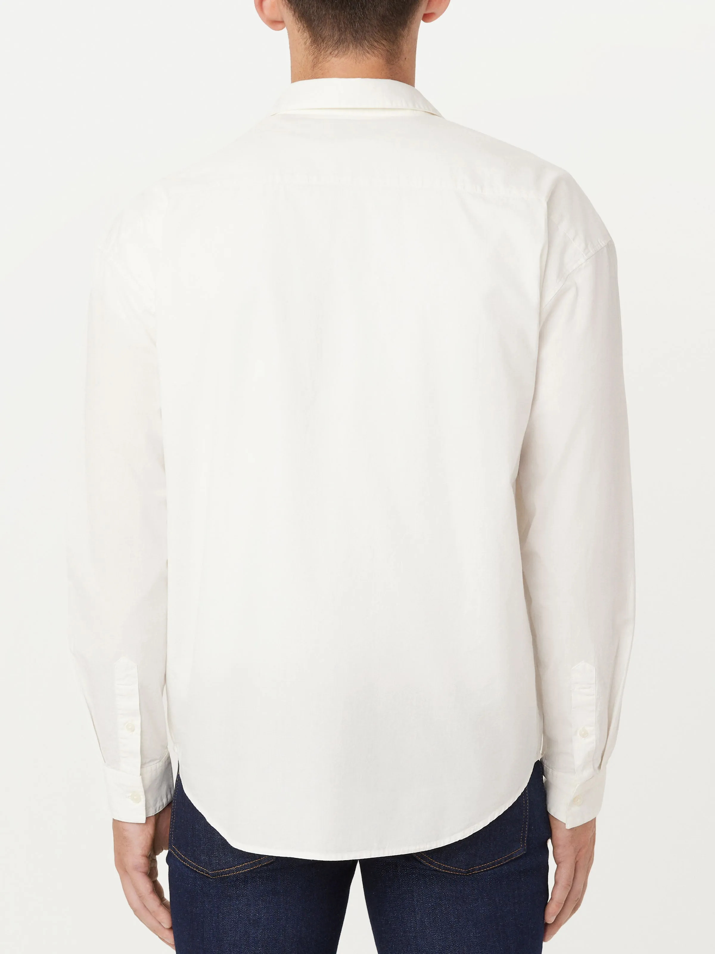 The Loose Poplin Shirt in White sold by Frank & Oak product image thumbnail 4