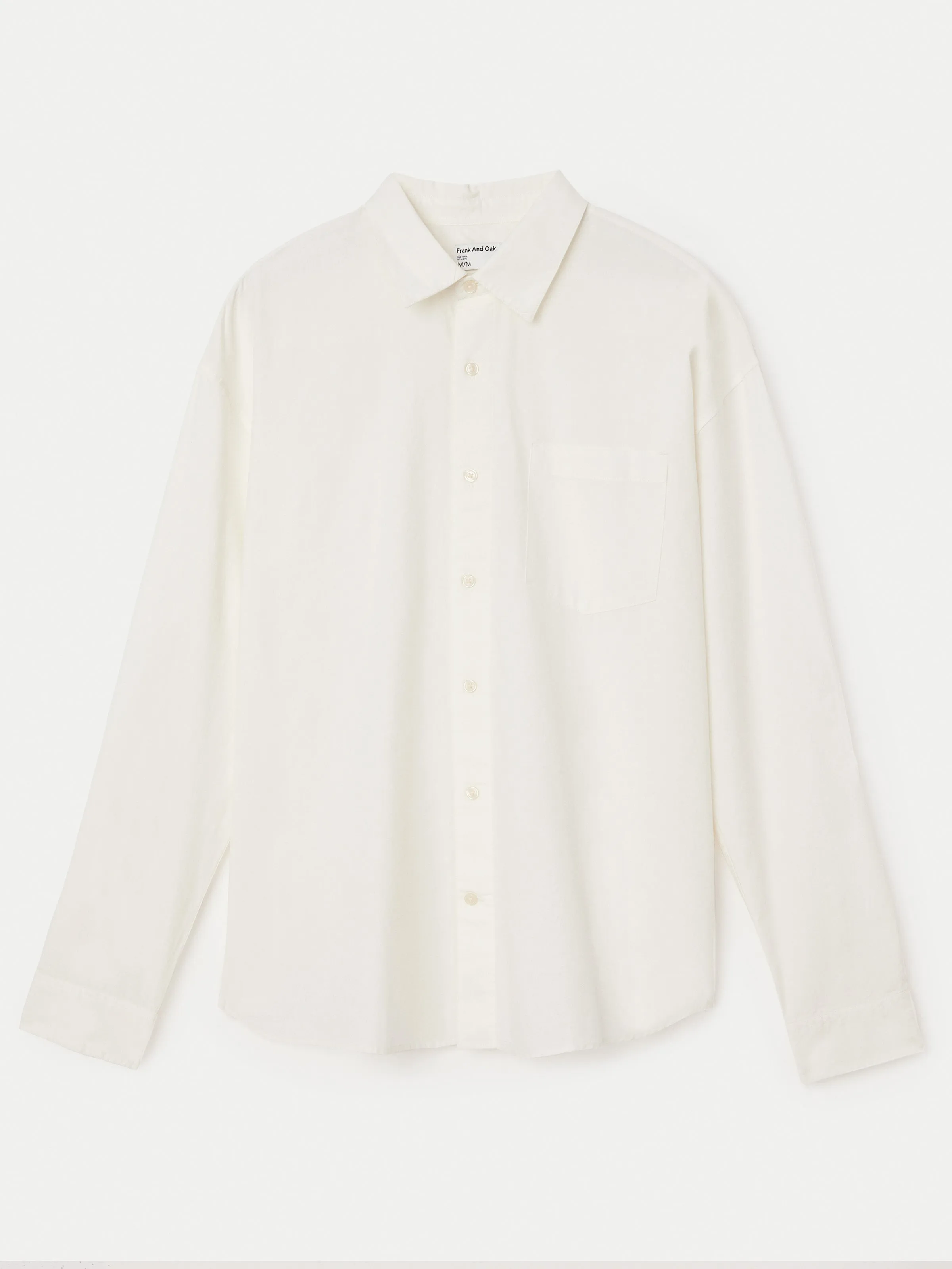 The Loose Poplin Shirt in White sold by Frank & Oak product image thumbnail 5