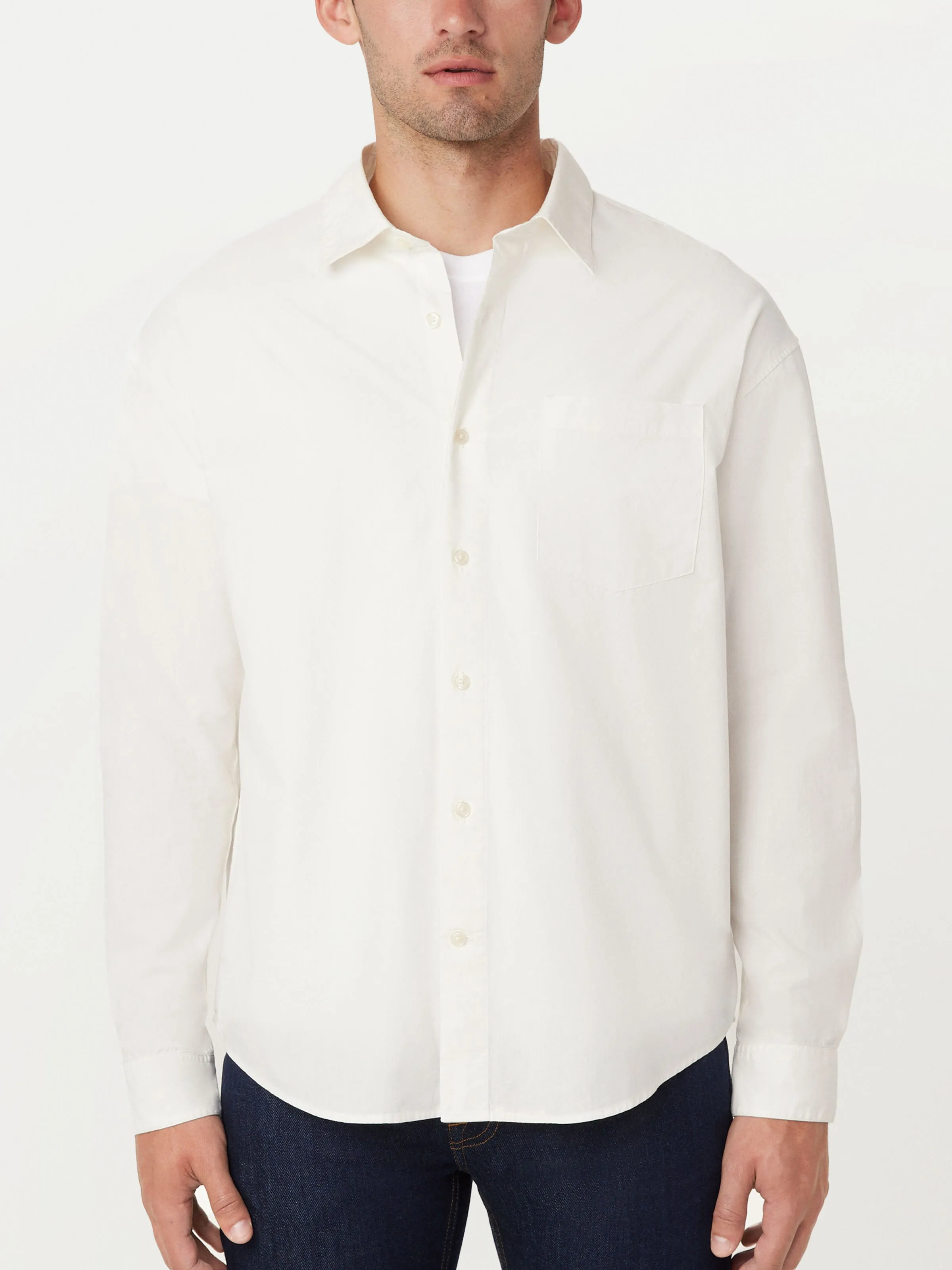 The Loose Poplin Shirt in White sold by Frank & Oak product image thumbnail 3