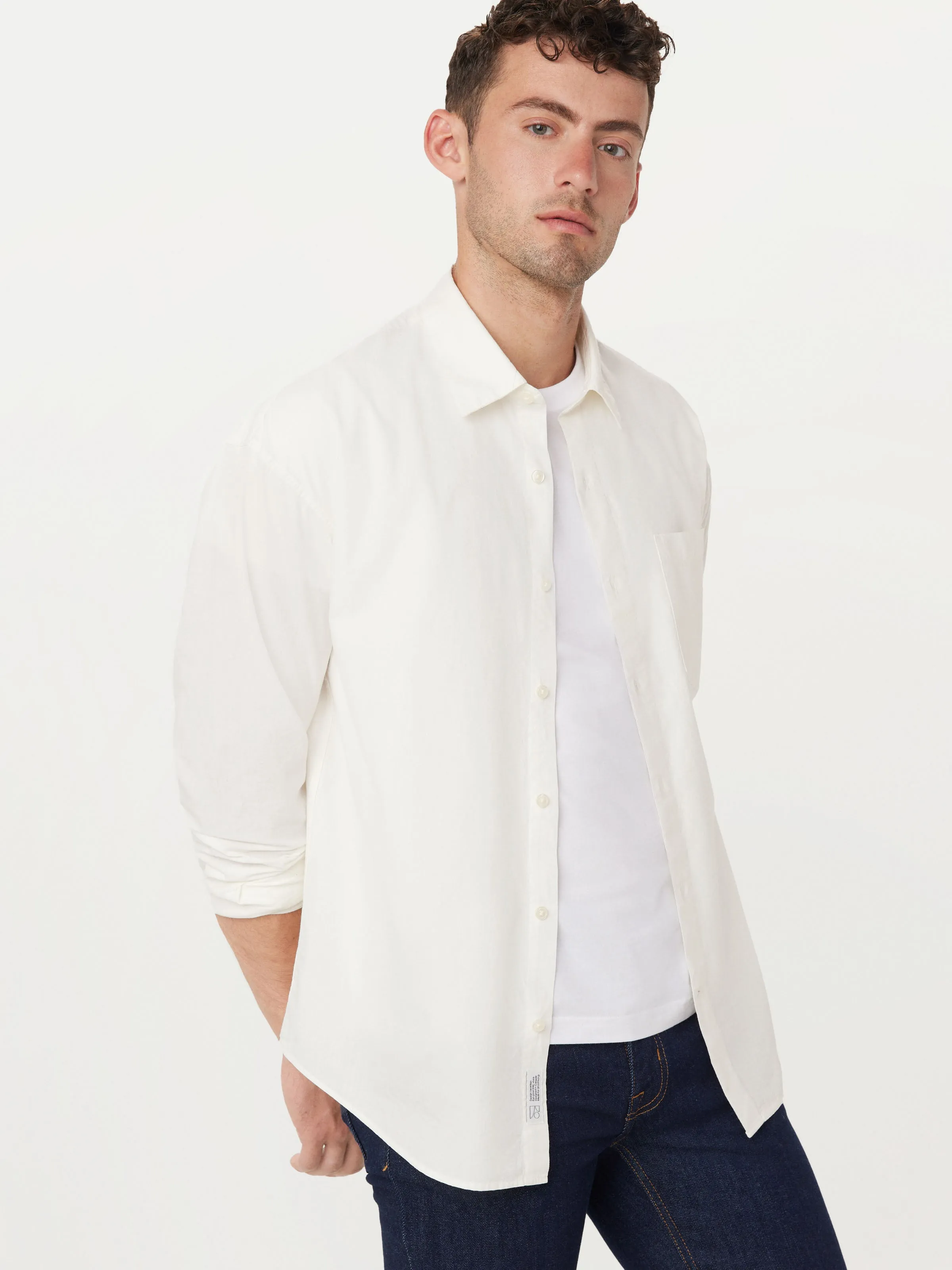 The Loose Poplin Shirt in White sold by Frank & Oak product image thumbnail 2