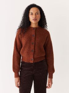The Seawool® Sweater Cardigan in Smoked Paprika sold by Frank & Oak