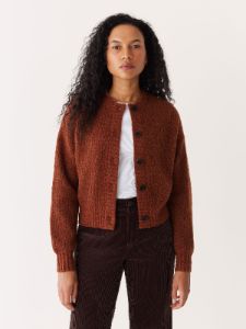 The Seawool® Sweater Cardigan in Smoked Paprika sold by Frank & Oak