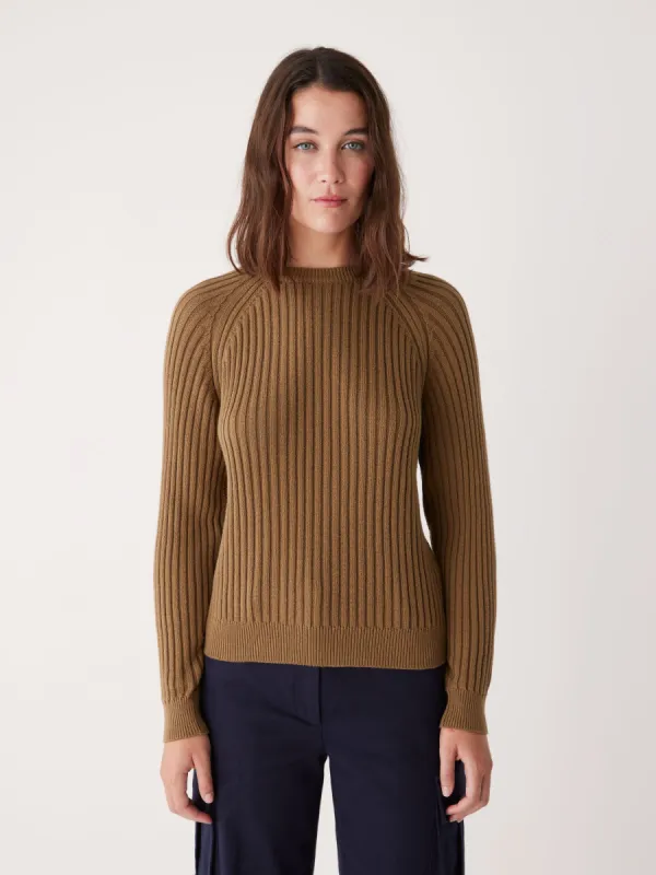 The Ara Seacell™ Sweater in Amber Brown sold by Frank & Oak