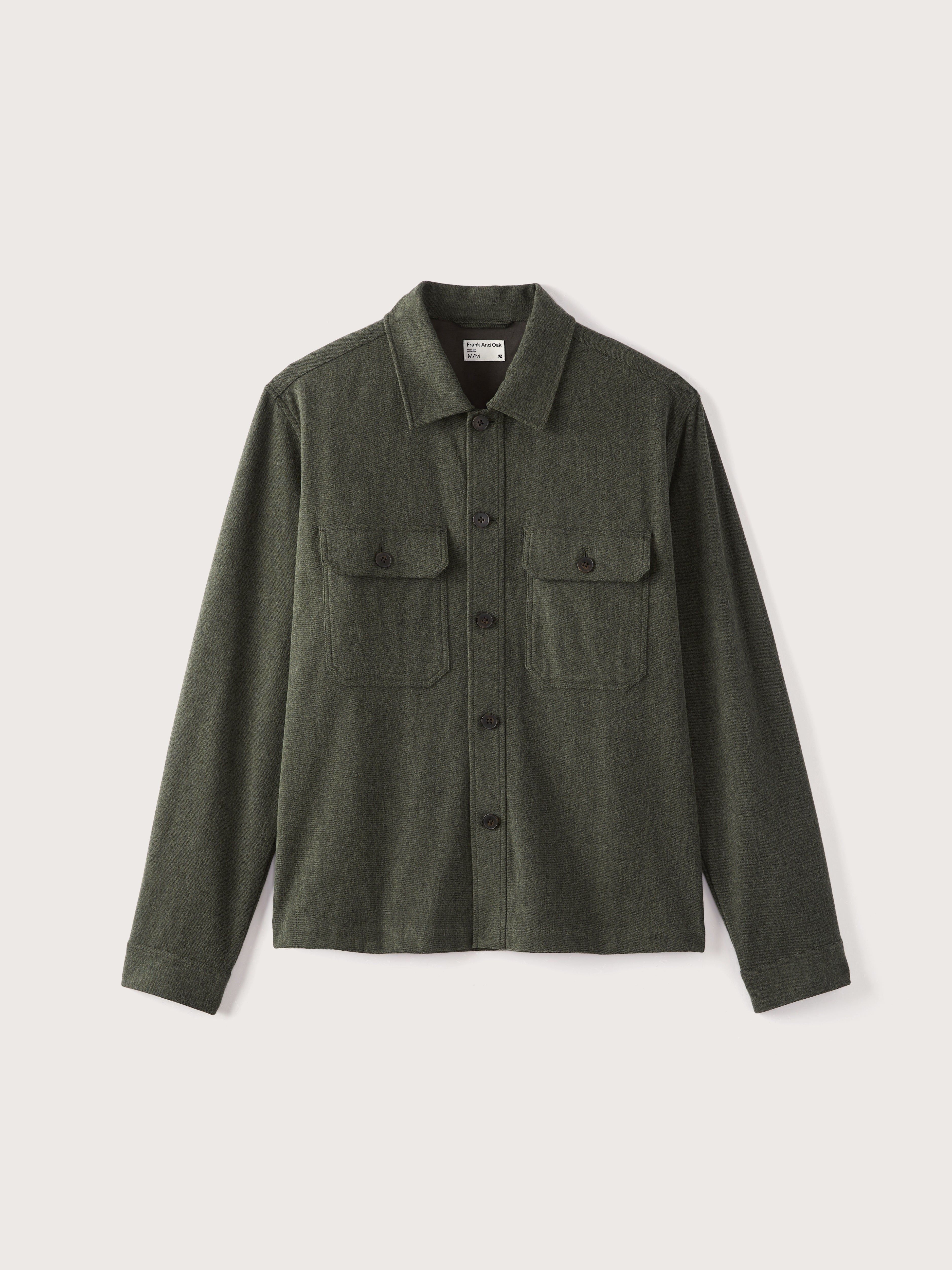 The Flex Brushed Overshirt in Green sold by Frank & Oak product image thumbnail 5
