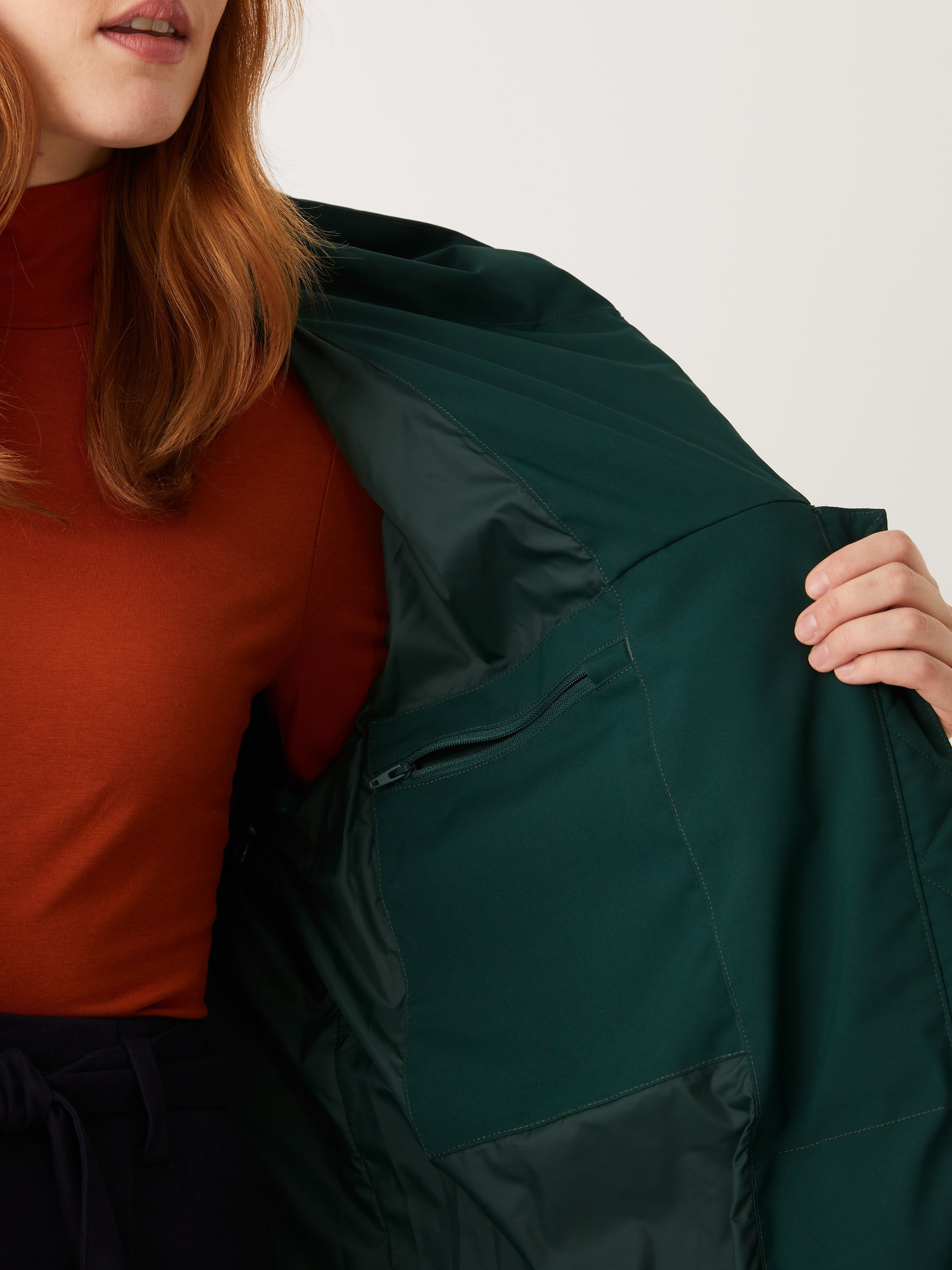 The Highland Long Puffer Coat in Pine Grove sold by Frank & Oak product image thumbnail 9