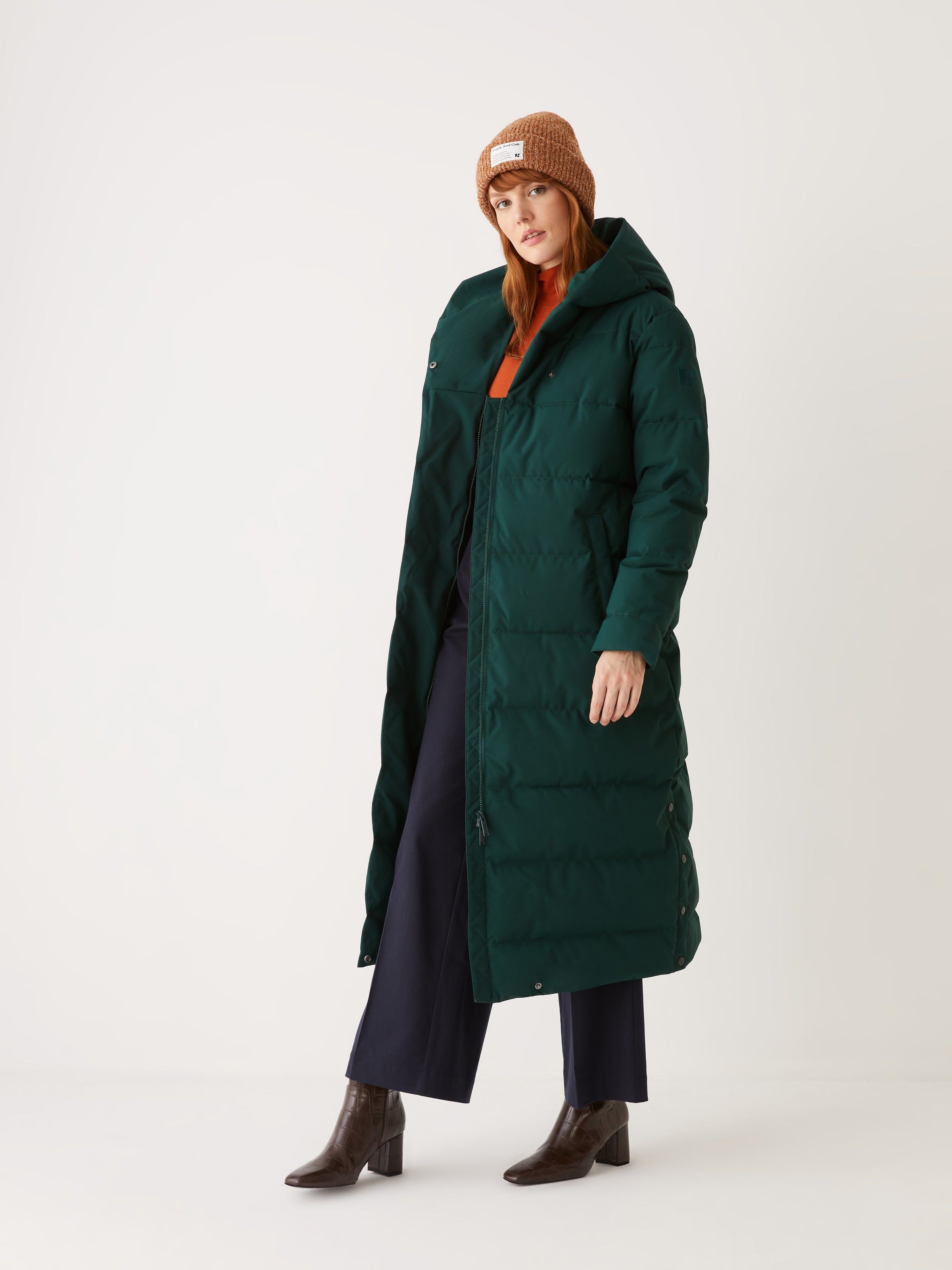 The Highland Long Puffer Coat in Pine Grove sold by Frank & Oak product image thumbnail 7