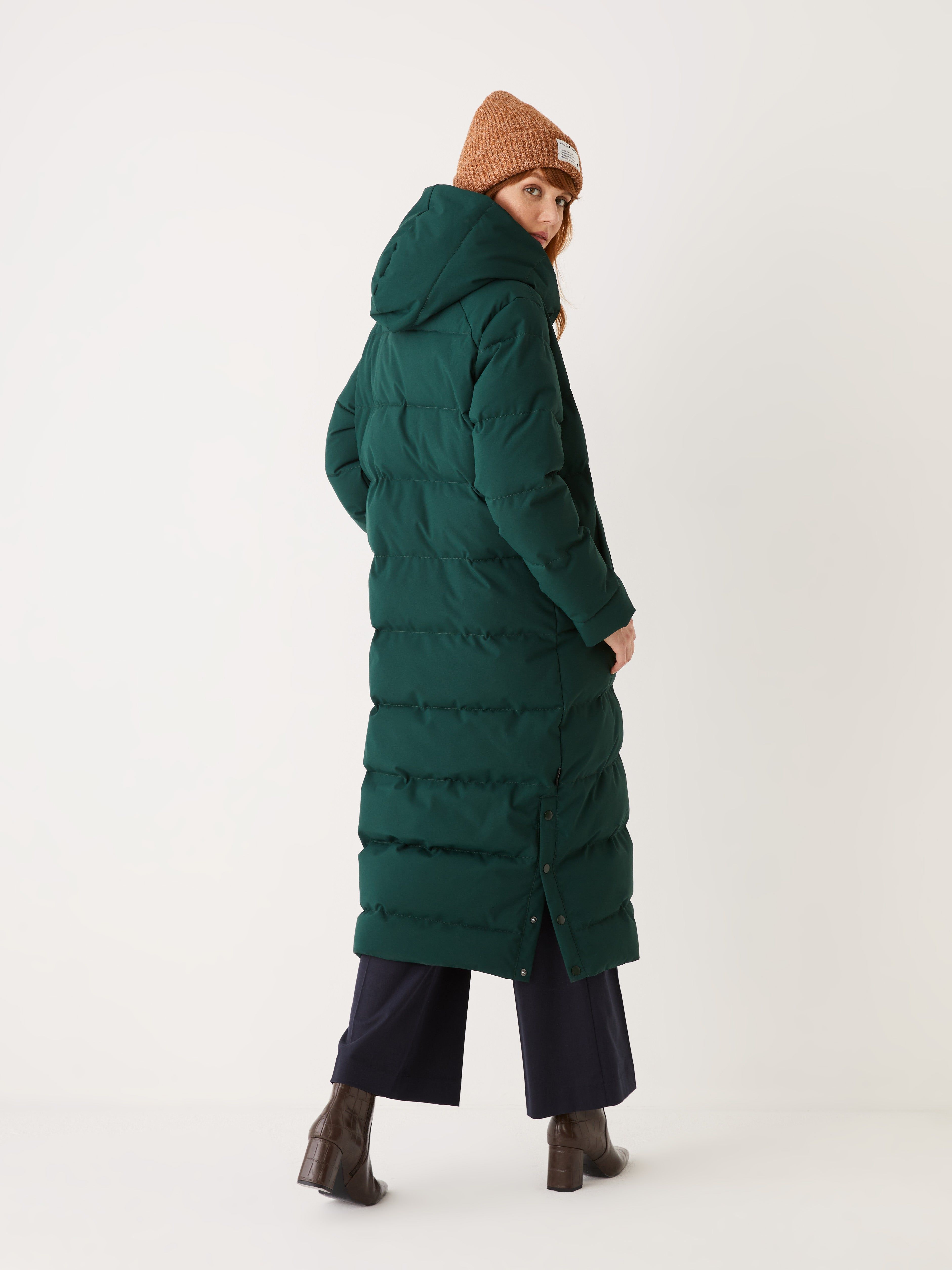 The Highland Long Puffer Coat in Pine Grove sold by Frank & Oak product image thumbnail 4