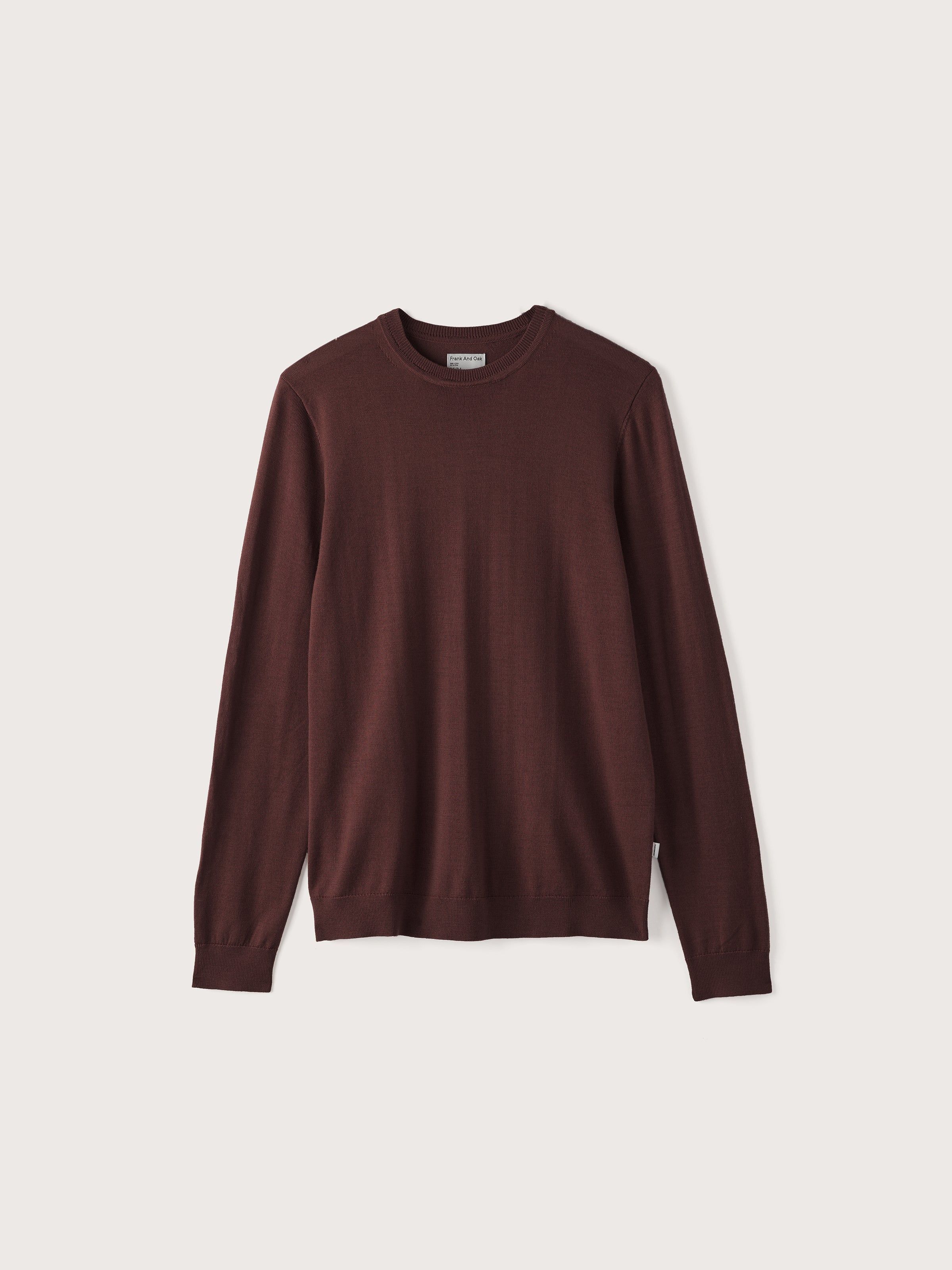 The Merino Wool Knit Sweater in Dark Red sold by Frank & Oak product image thumbnail 5