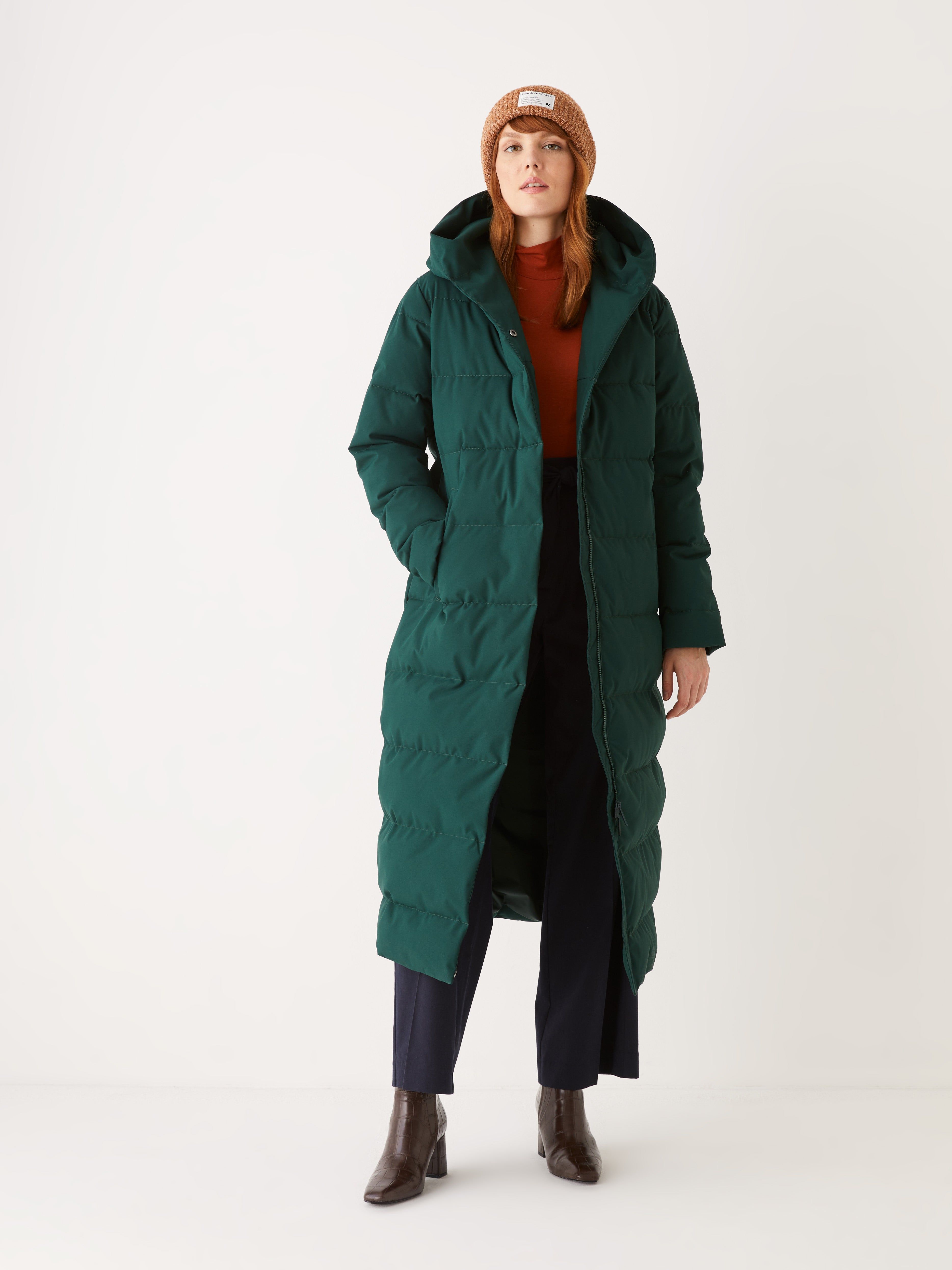 The Highland Long Puffer Coat in Pine Grove sold by Frank & Oak product image thumbnail 6