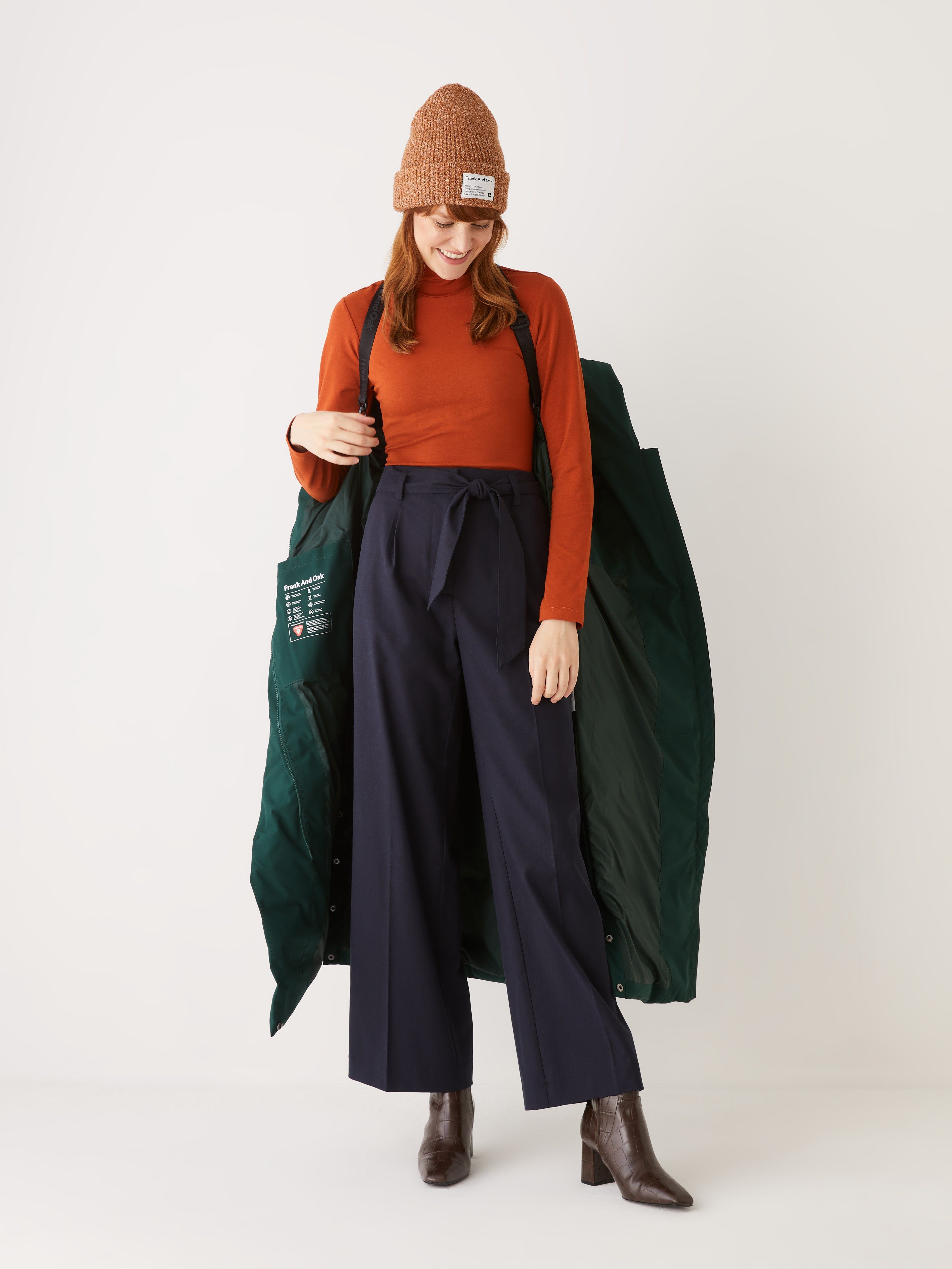 The Highland Long Puffer Coat in Pine Grove sold by Frank & Oak product image thumbnail 5