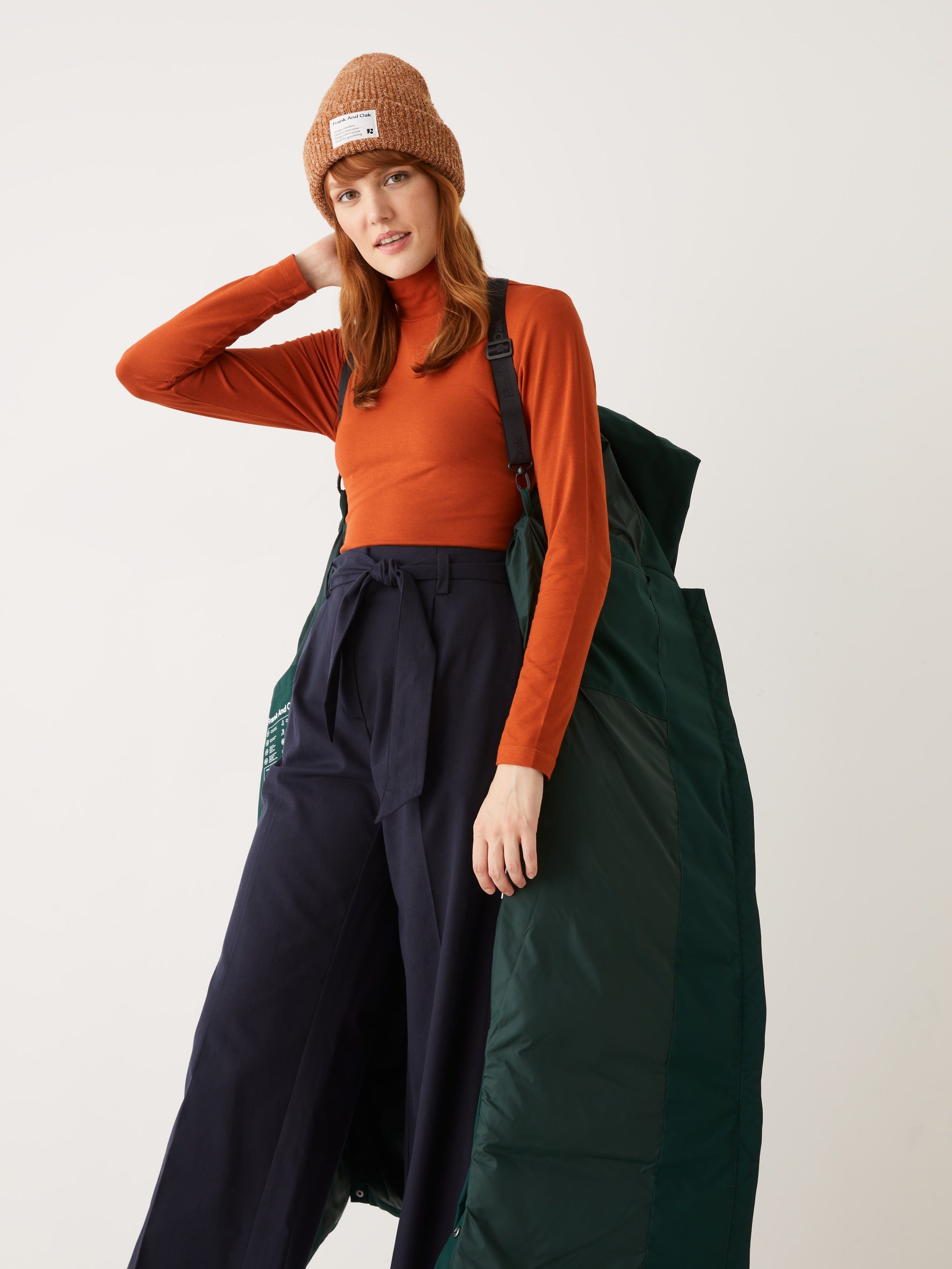 The Highland Long Puffer Coat in Pine Grove sold by Frank & Oak product image thumbnail 12