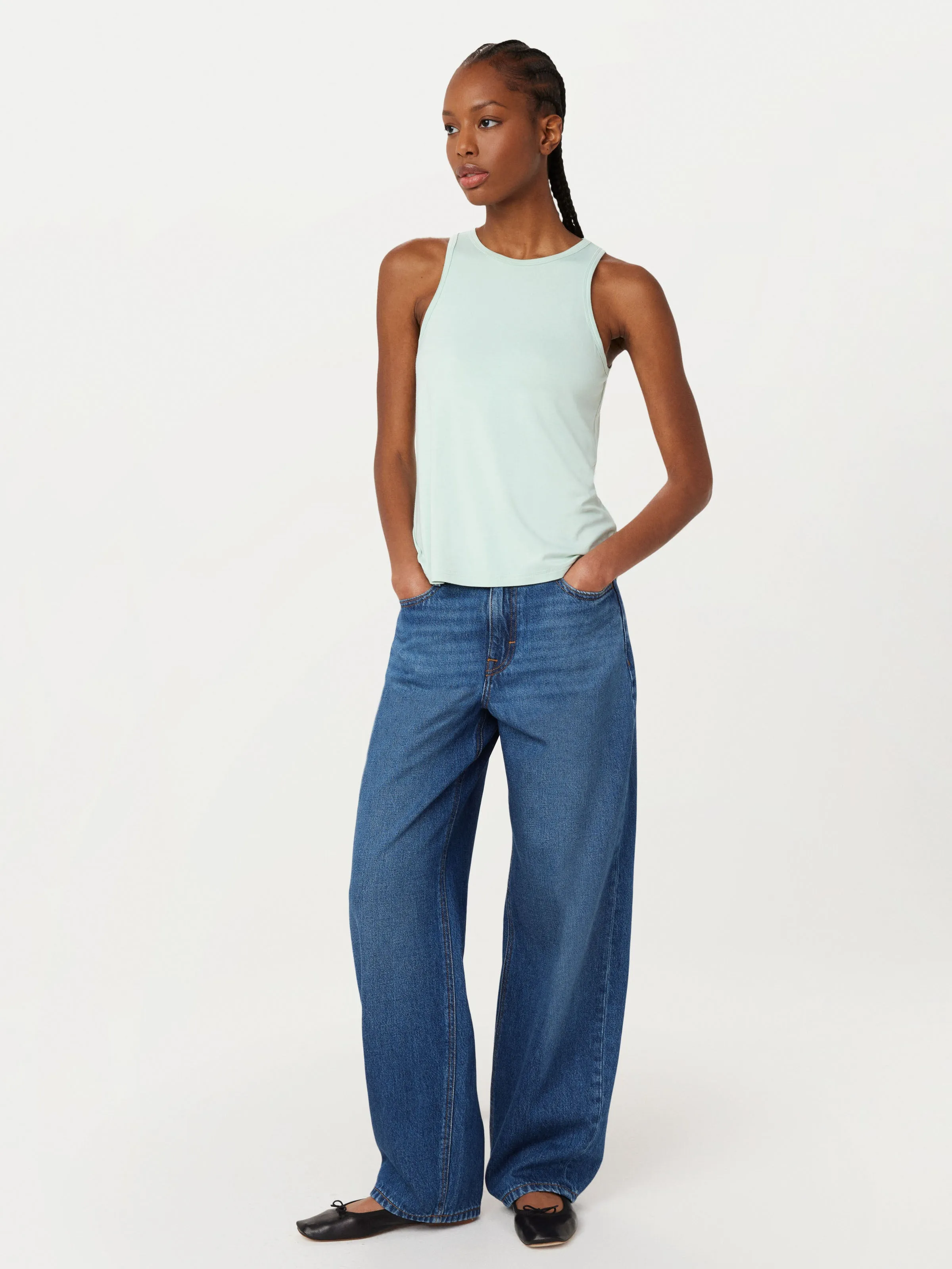 The Soft Fluid Tank Top in Seafoam sold by Frank & Oak product image thumbnail 2
