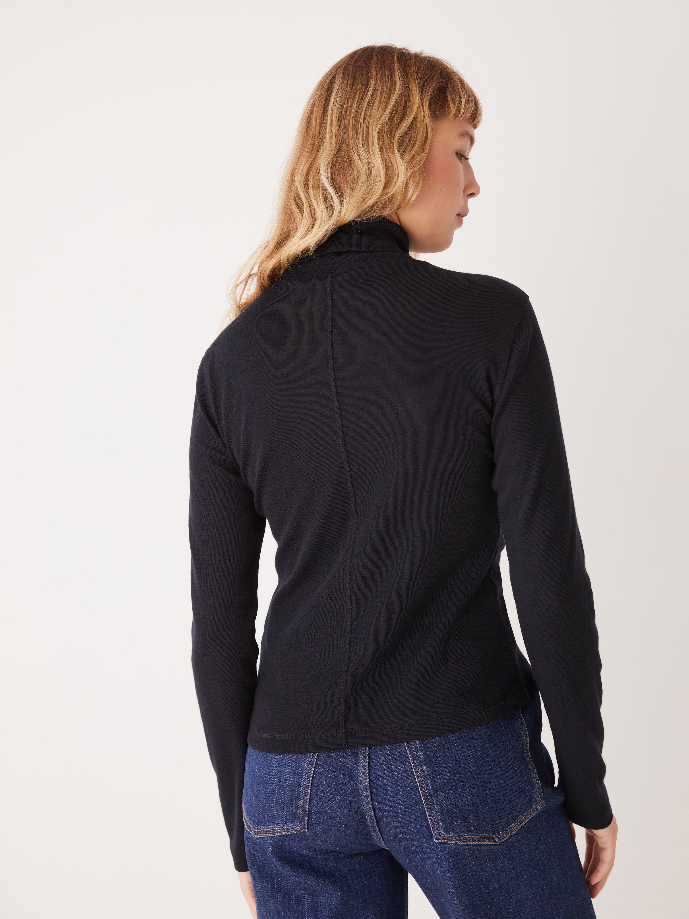 The Merino Wool Turtleneck in Black sold by Frank & Oak product image thumbnail 3