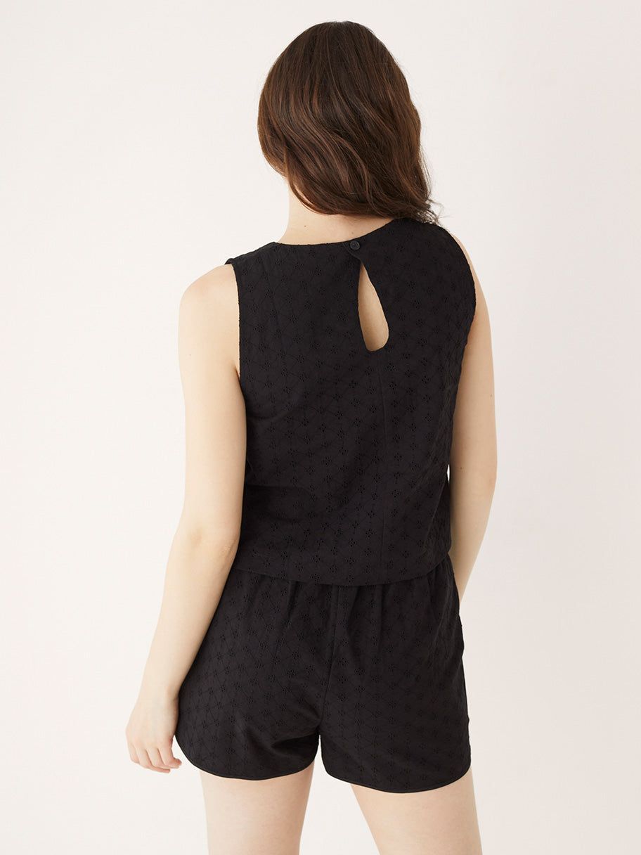 The Embroidered Shell Top in Black sold by Frank & Oak product image thumbnail 4