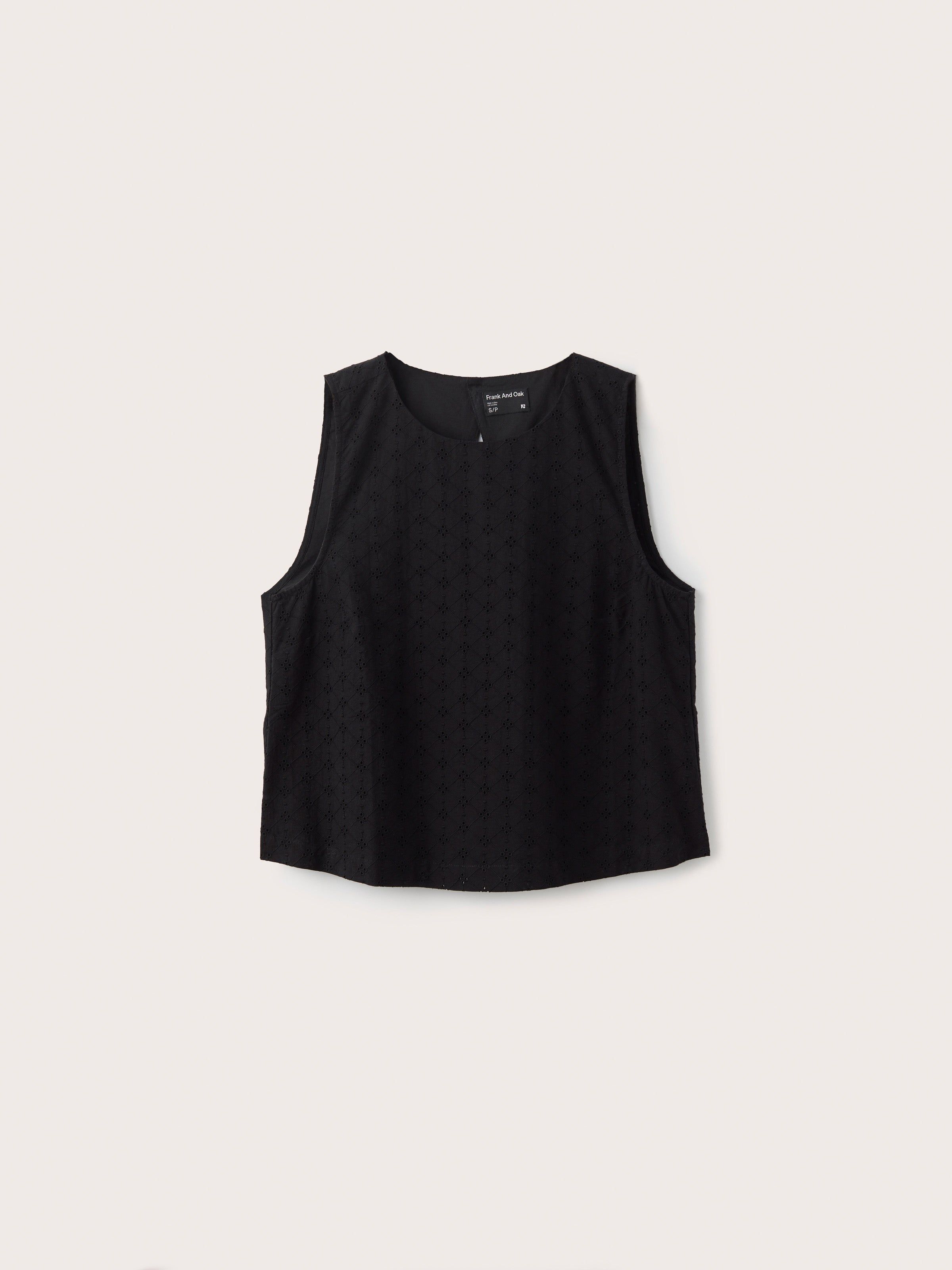 The Embroidered Shell Top in Black sold by Frank & Oak product image thumbnail 6