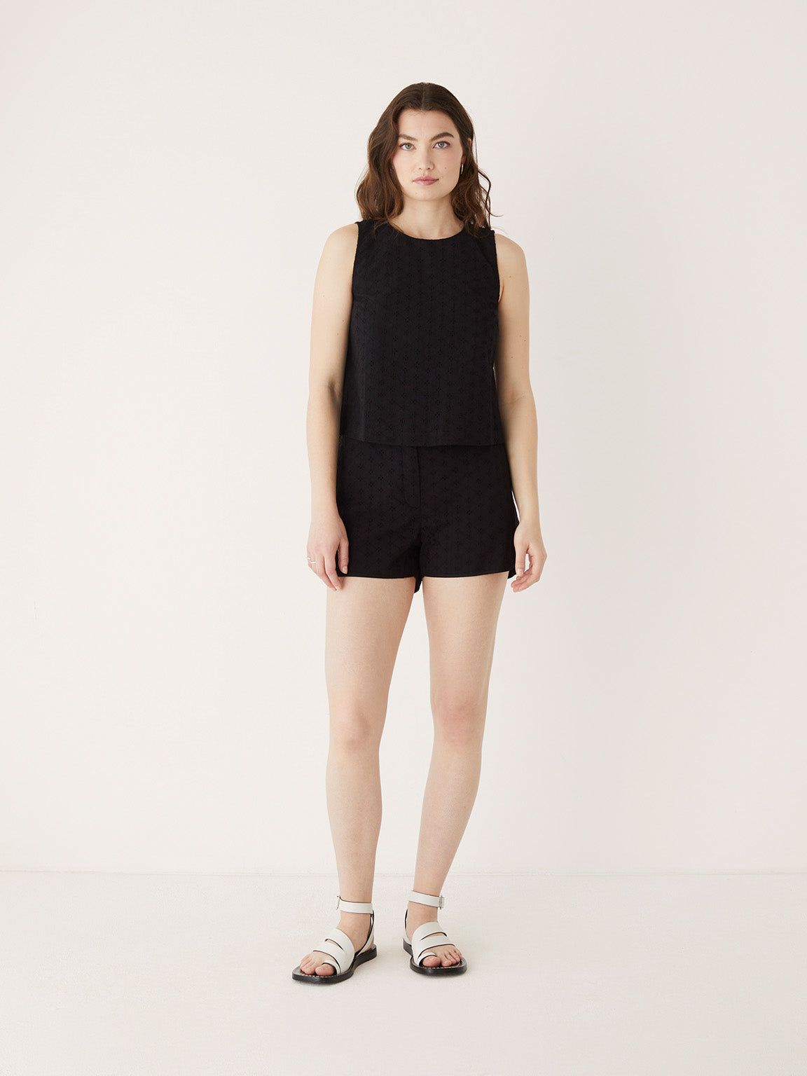 The Embroidered Shell Top in Black sold by Frank & Oak product image thumbnail 5