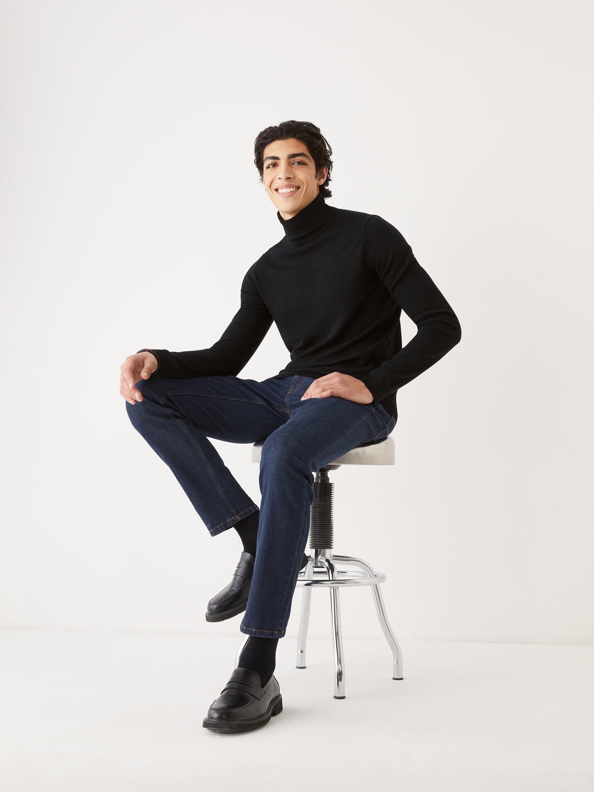 The Merino Wool Turtleneck in Black sold by Frank & Oak product image thumbnail 3