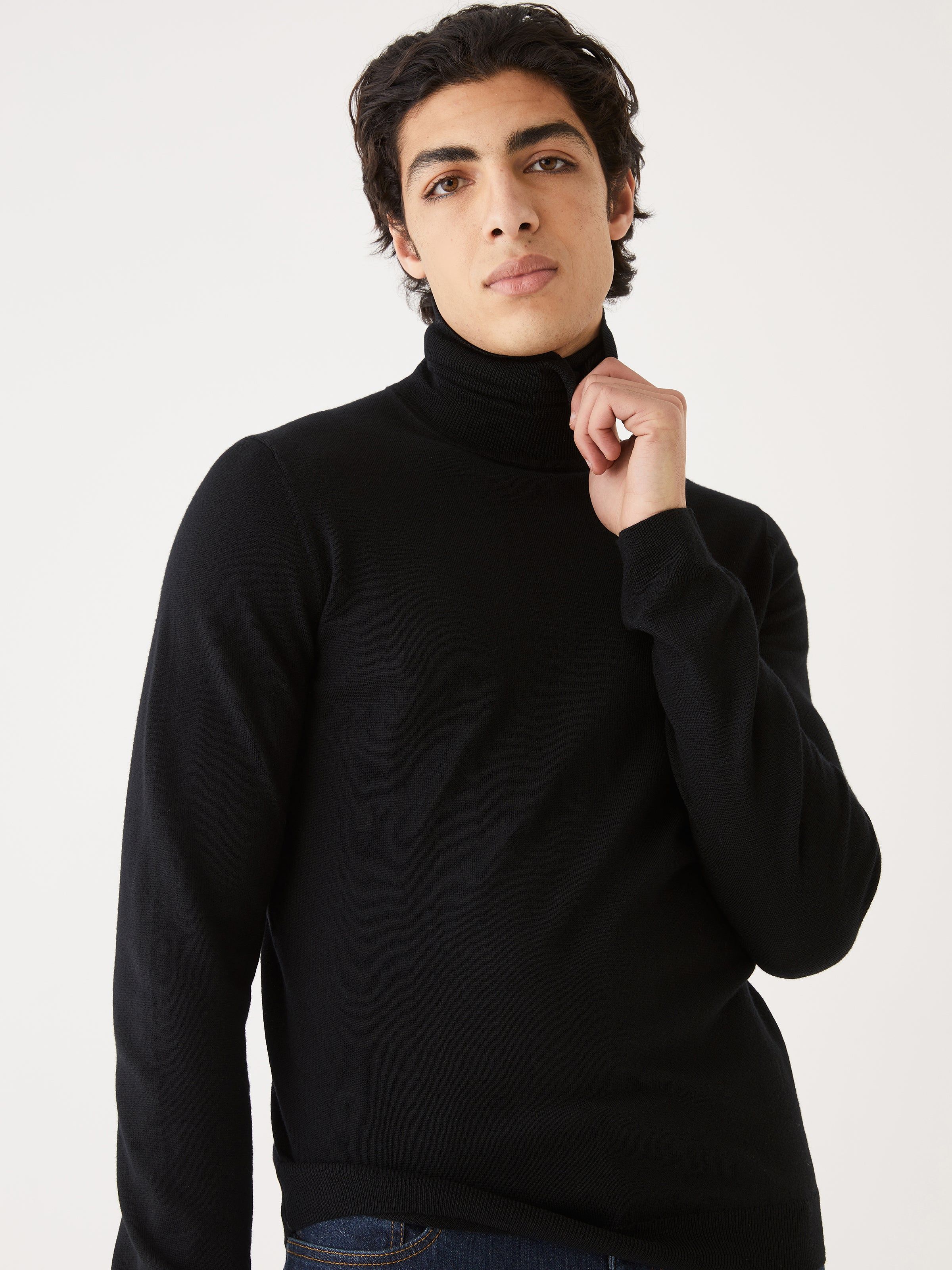 The Merino Wool Turtleneck in Black sold by Frank & Oak product image thumbnail 2