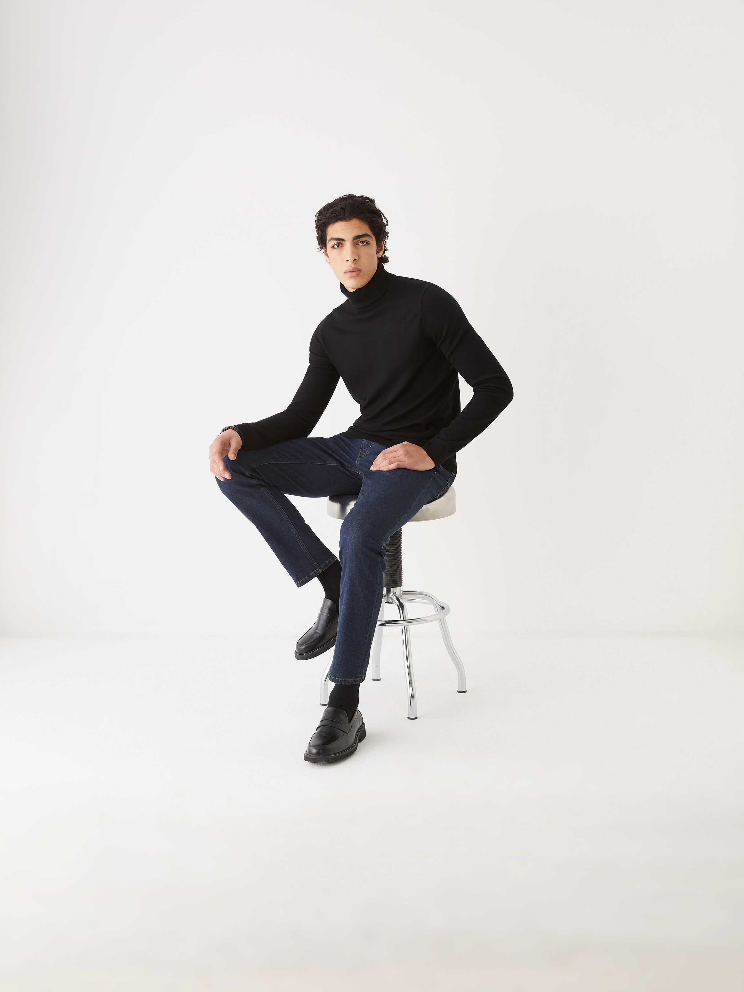 The Merino Wool Turtleneck in Black sold by Frank & Oak product image thumbnail 5