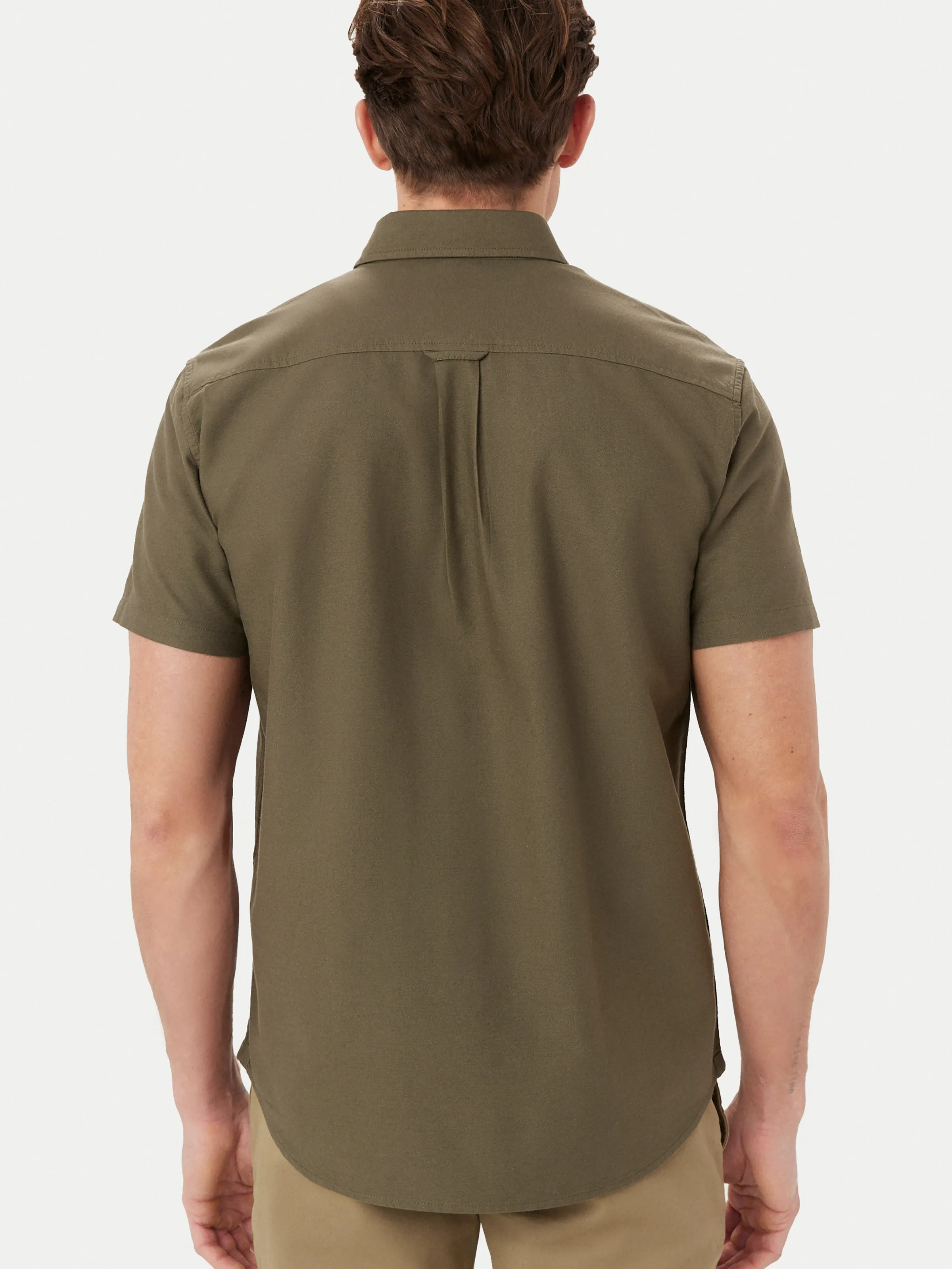 The Jasper Short Sleeve Oxford Shirt in Tuscany Green sold by Frank & Oak product image thumbnail 3