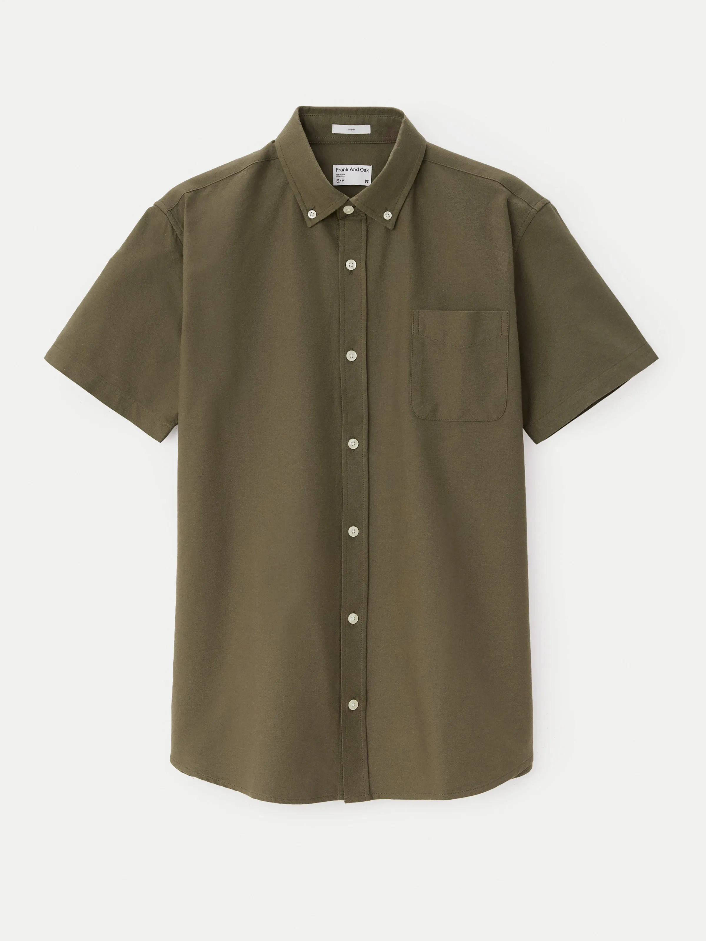 The Jasper Short Sleeve Oxford Shirt in Tuscany Green sold by Frank & Oak product image thumbnail 4