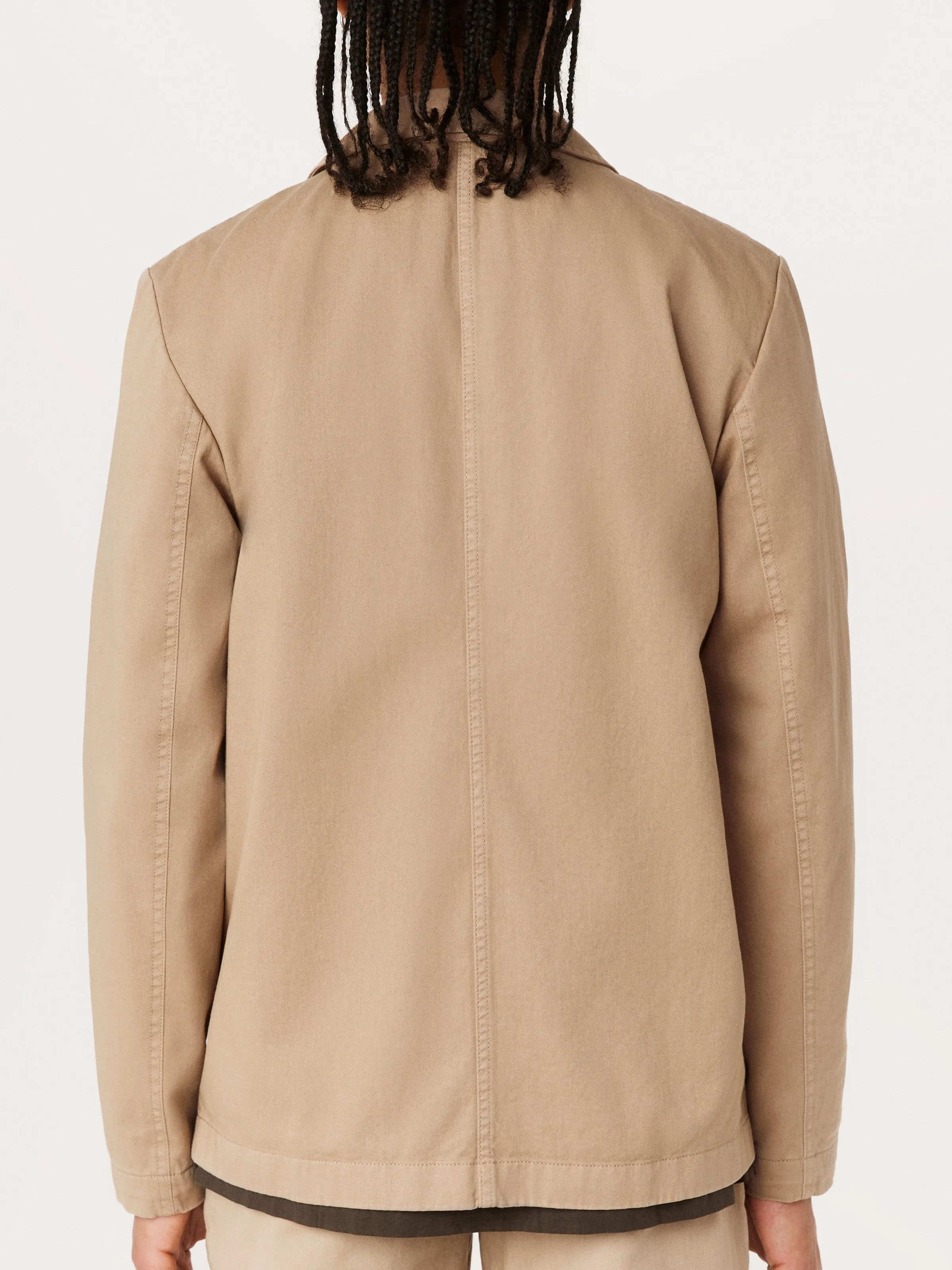 The 3-Button Twill Blazer in Sandstone sold by Frank & Oak product image thumbnail 4