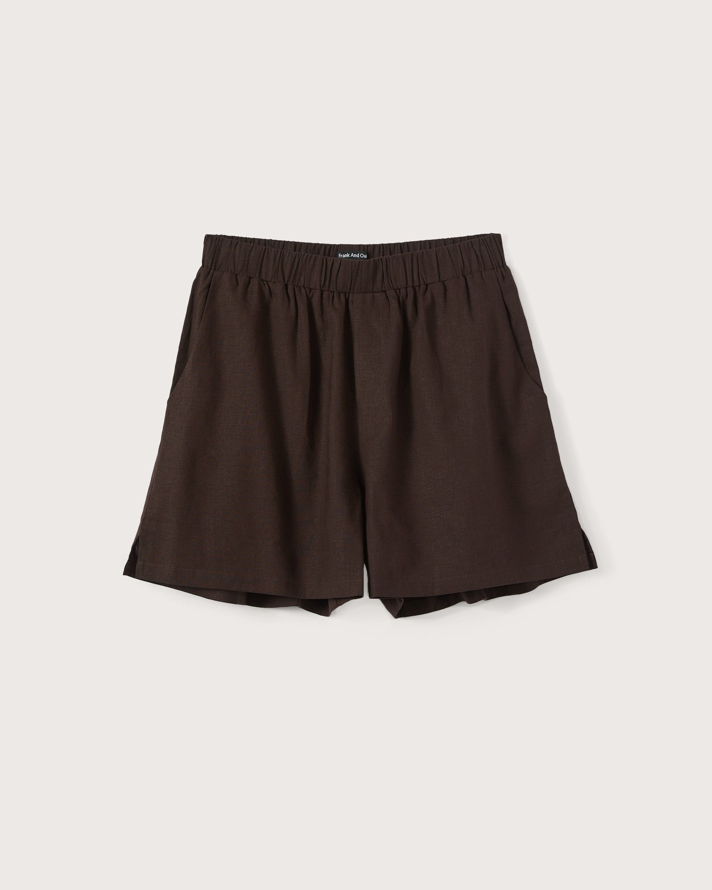 The Annie Linen Short in Dark Brown sold by Frank & Oak product image thumbnail 6