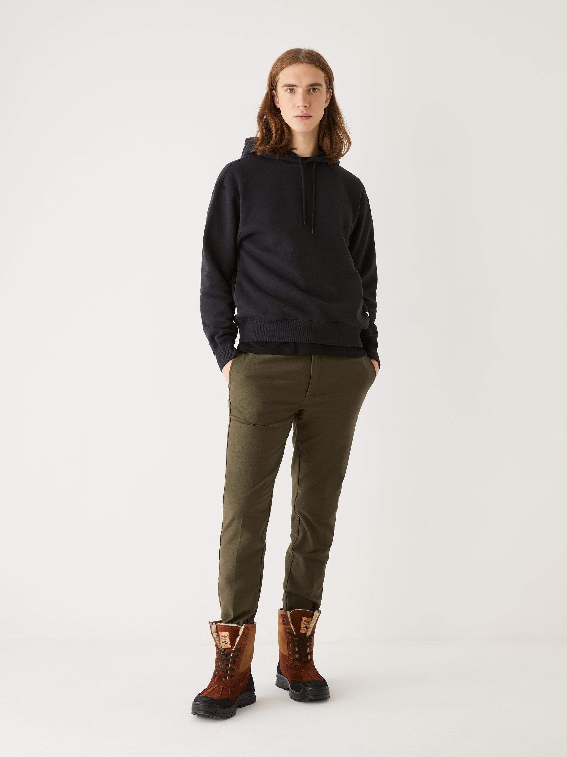 The French Fleece Hoodie in Washed Black sold by Frank & Oak