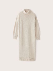 The Turtleneck Sweater Dress in Cream sold by Frank & Oak