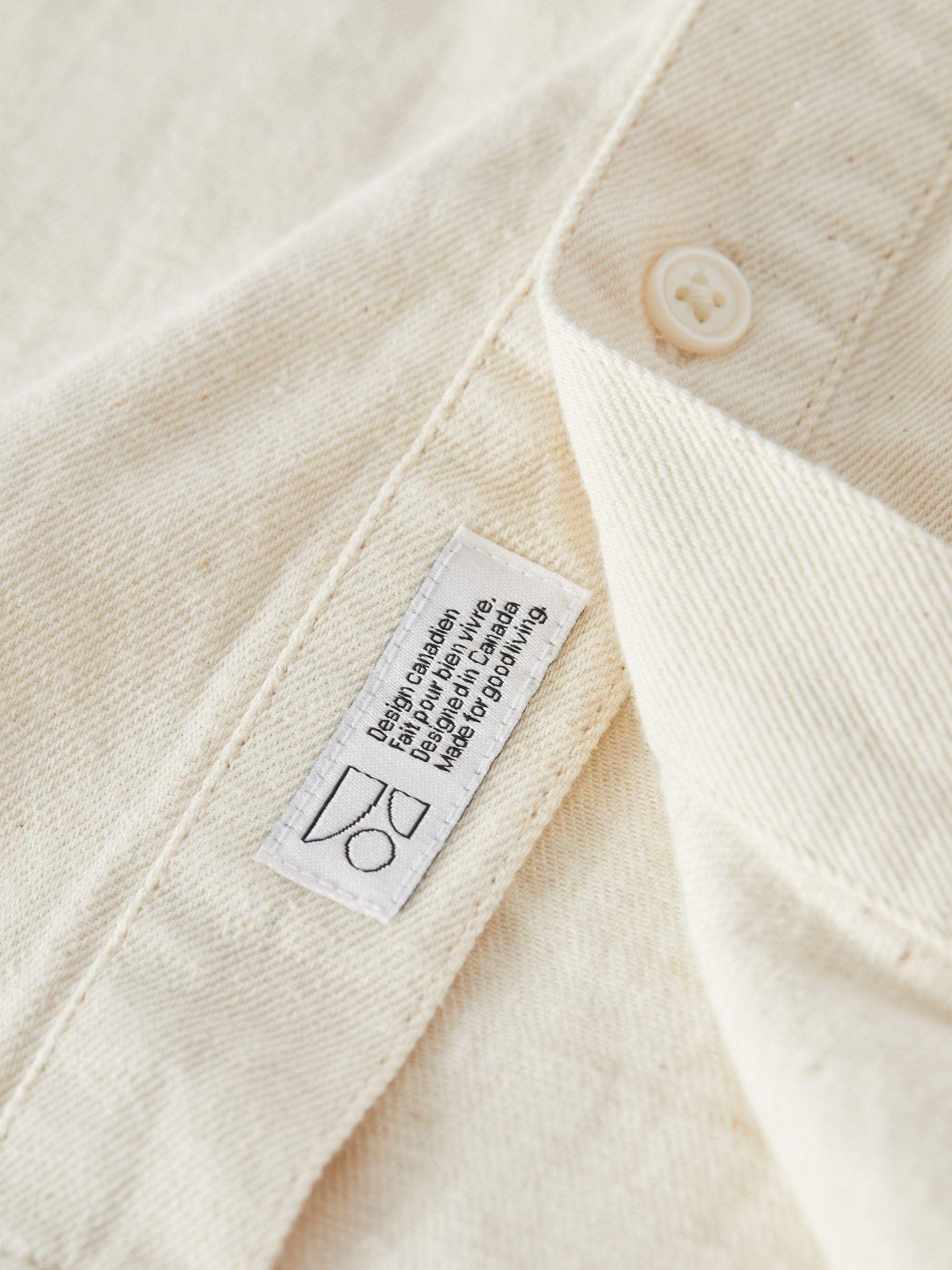 The Clark Denim Shirt in Beige sold by Frank & Oak product image thumbnail 4