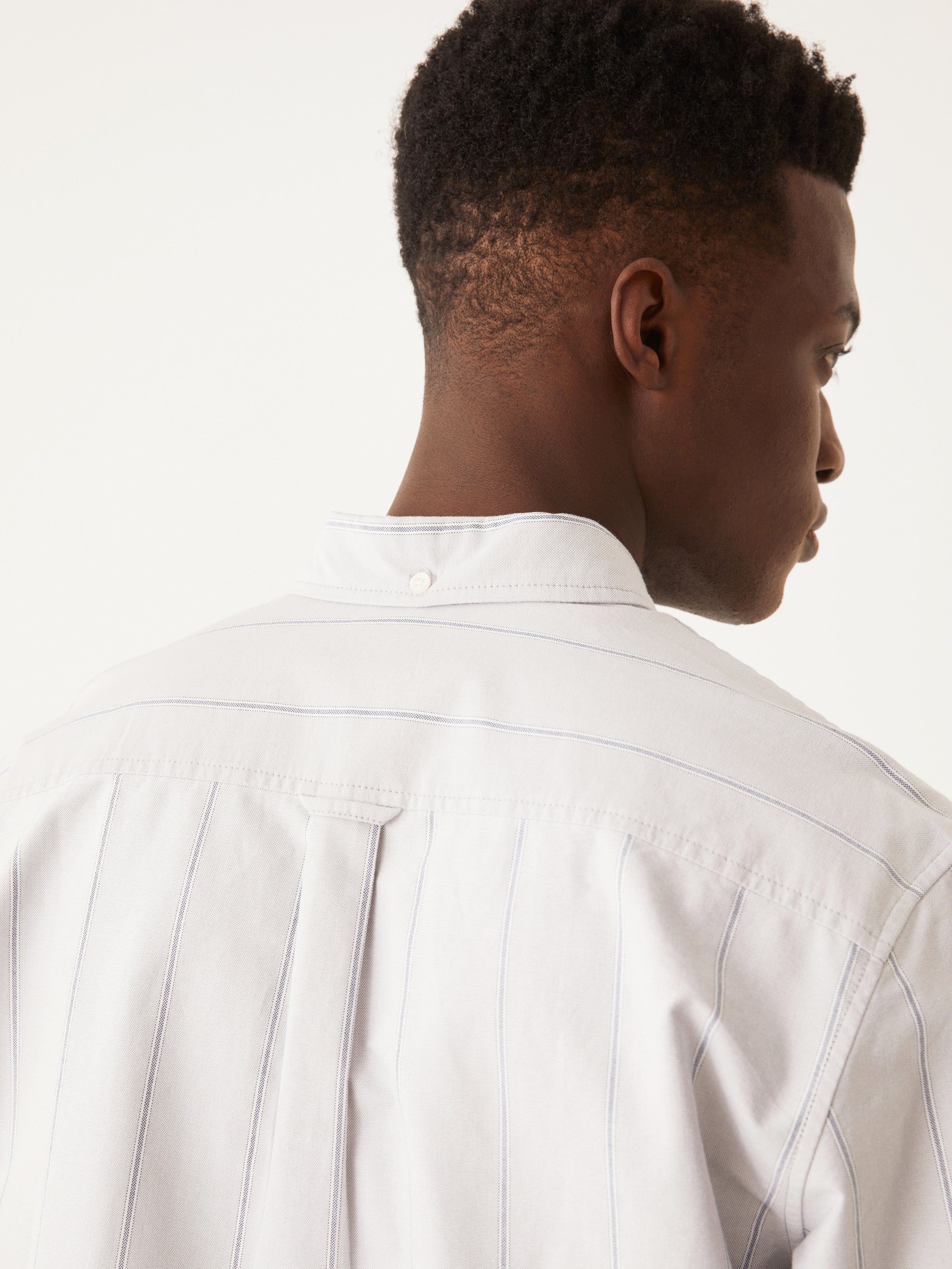 The Striped Vintage Jasper Shirt in Grey sold by Frank & Oak product image thumbnail 4