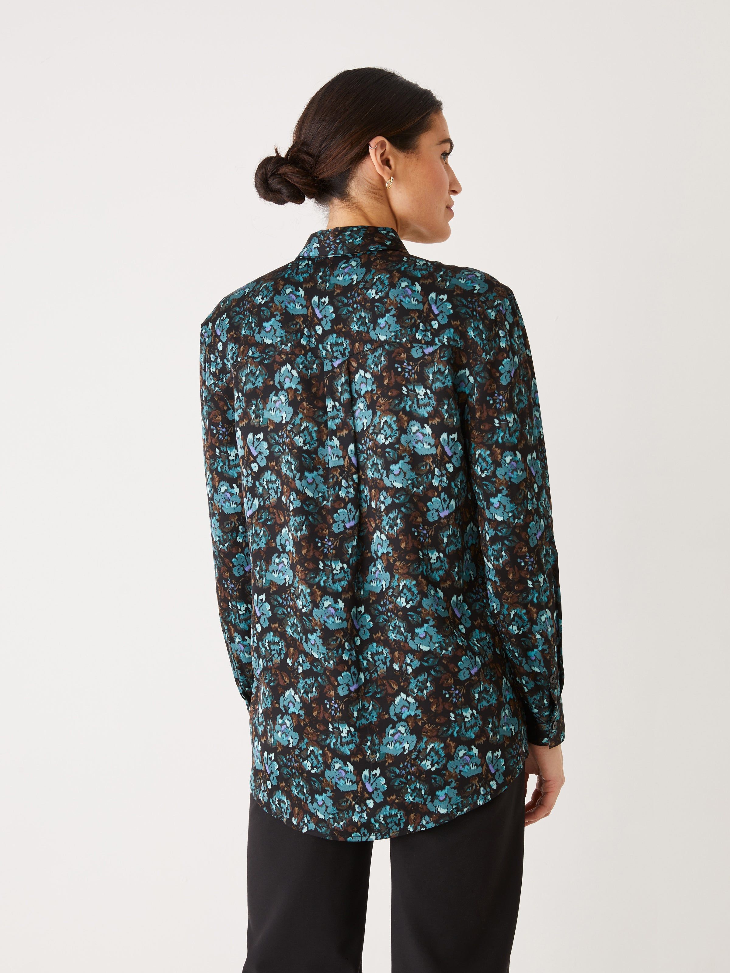 The Satin Blouse in Dark Green sold by Frank & Oak product image thumbnail 3