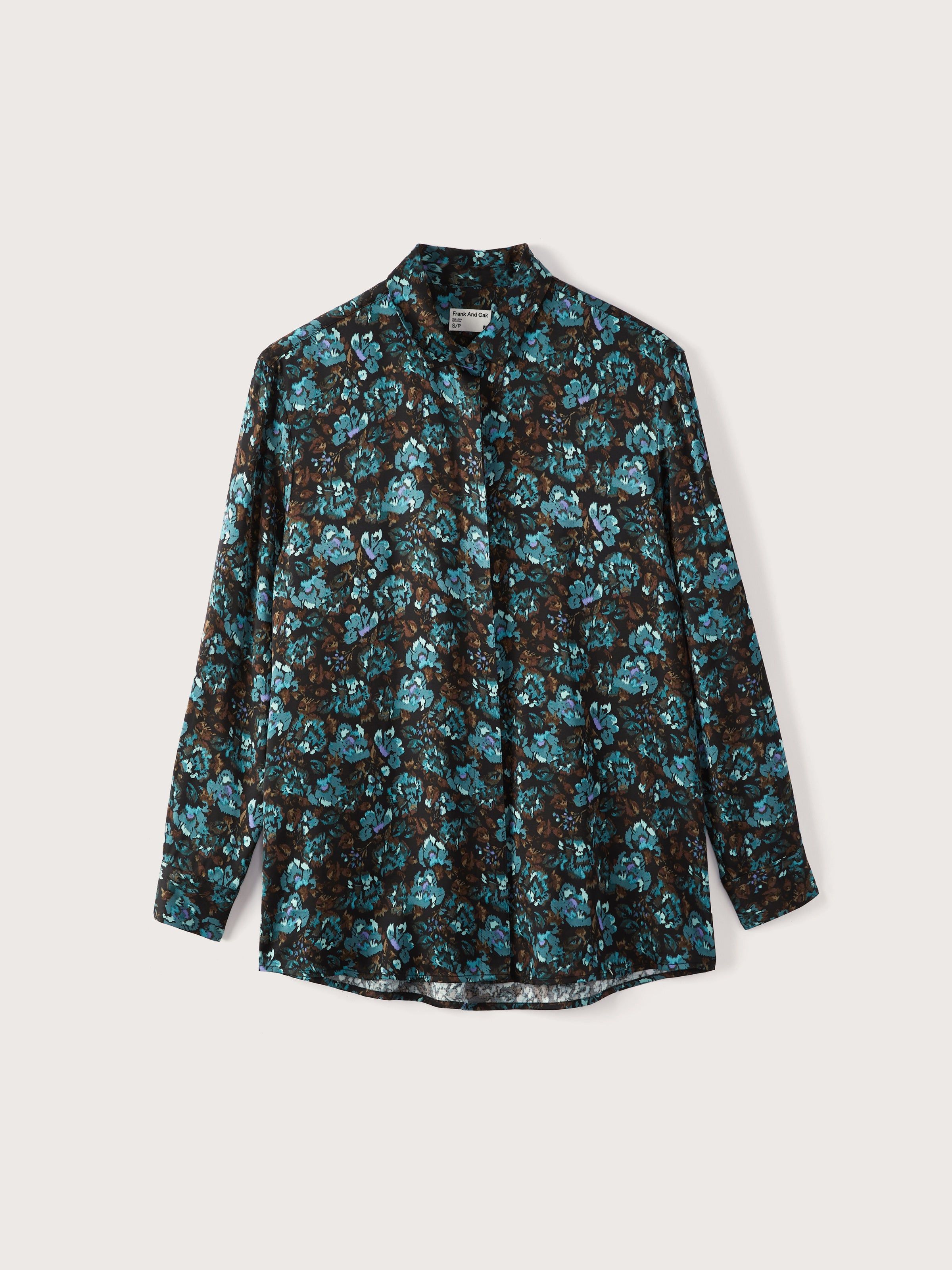 The Satin Blouse in Dark Green sold by Frank & Oak product image thumbnail 4