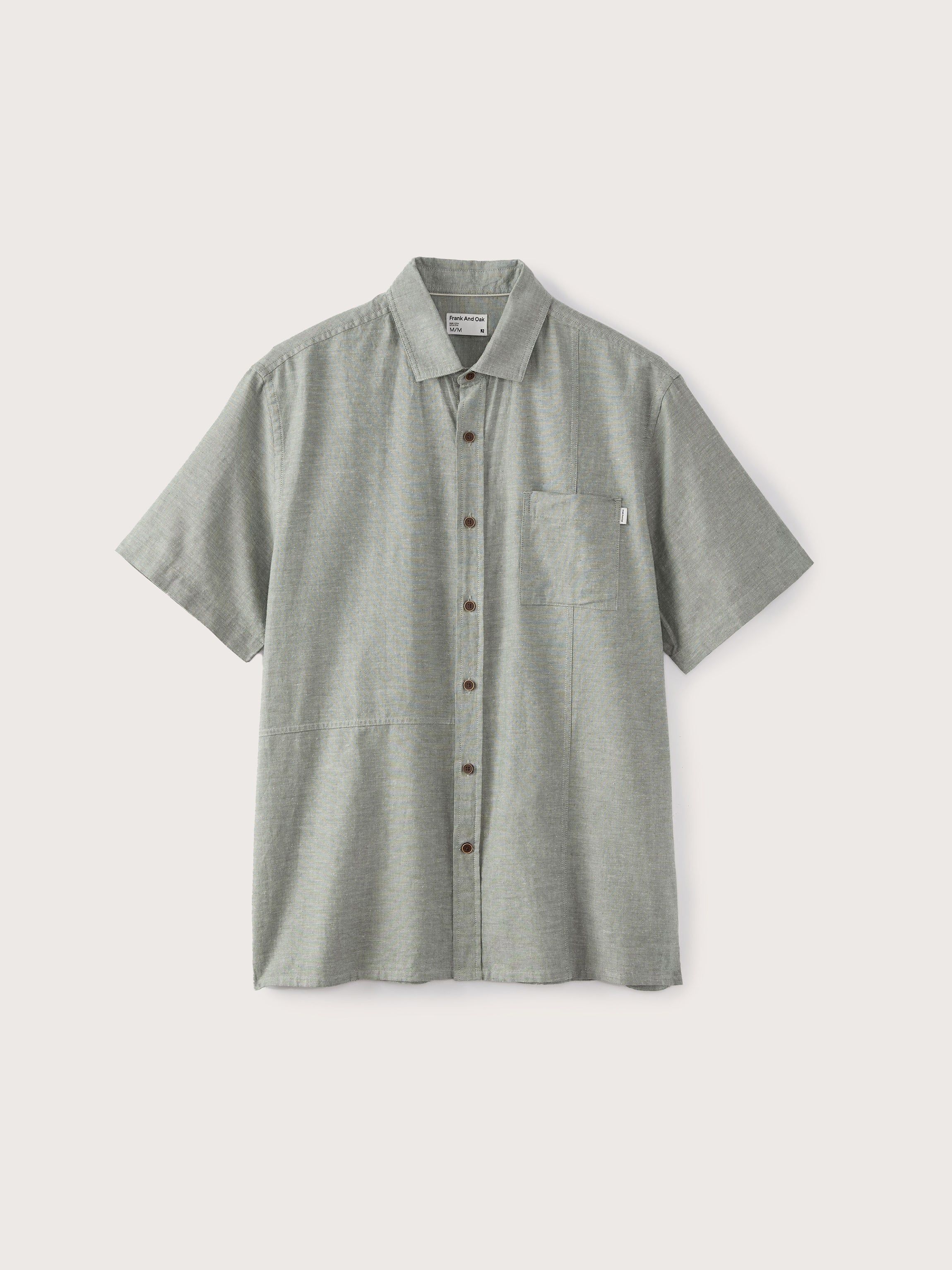 The Short Sleeve Chambray Shirt in Green sold by Frank & Oak product image thumbnail 5