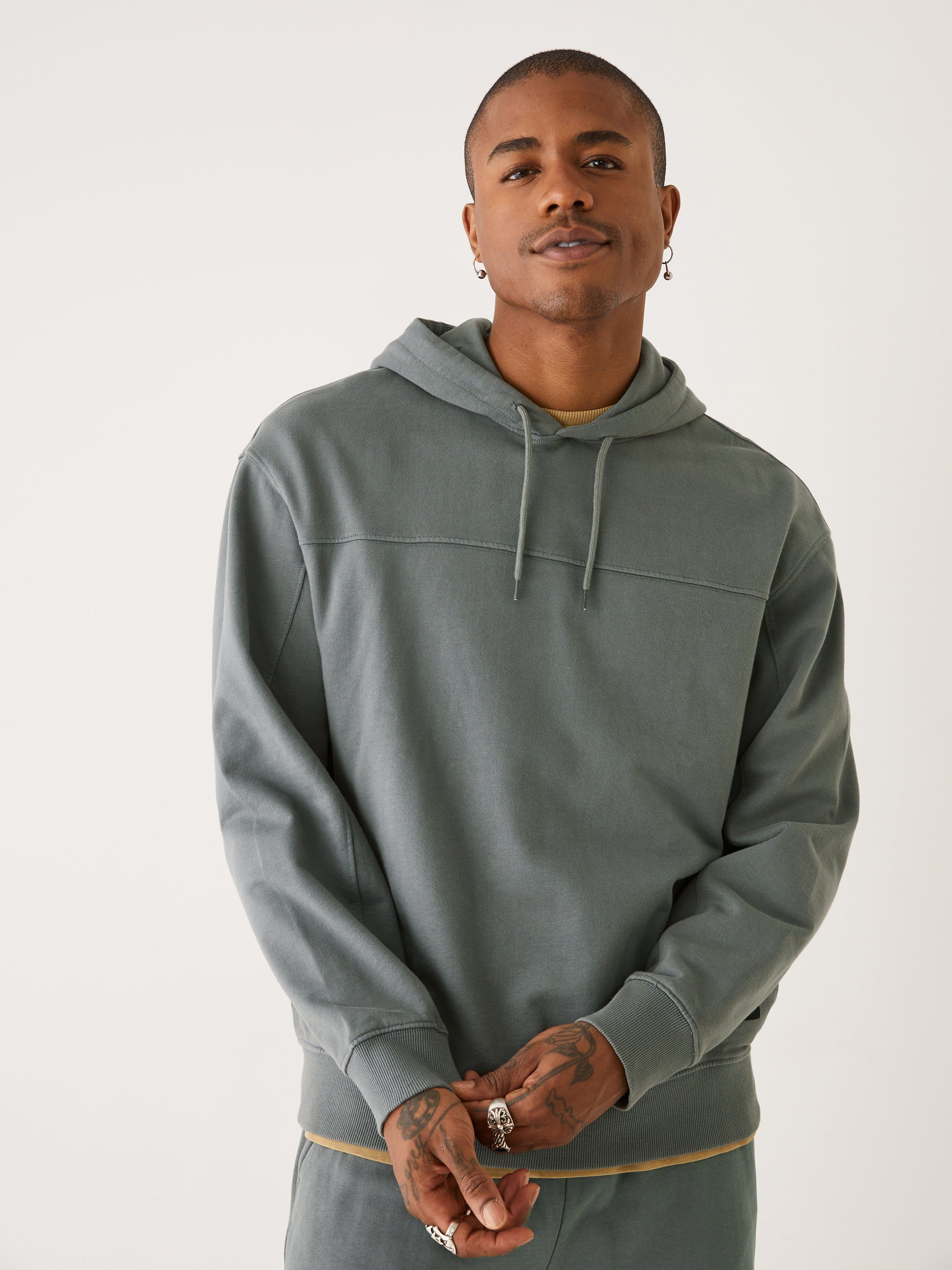 The Washed Hoodie in Stormy Blue sold by Frank & Oak