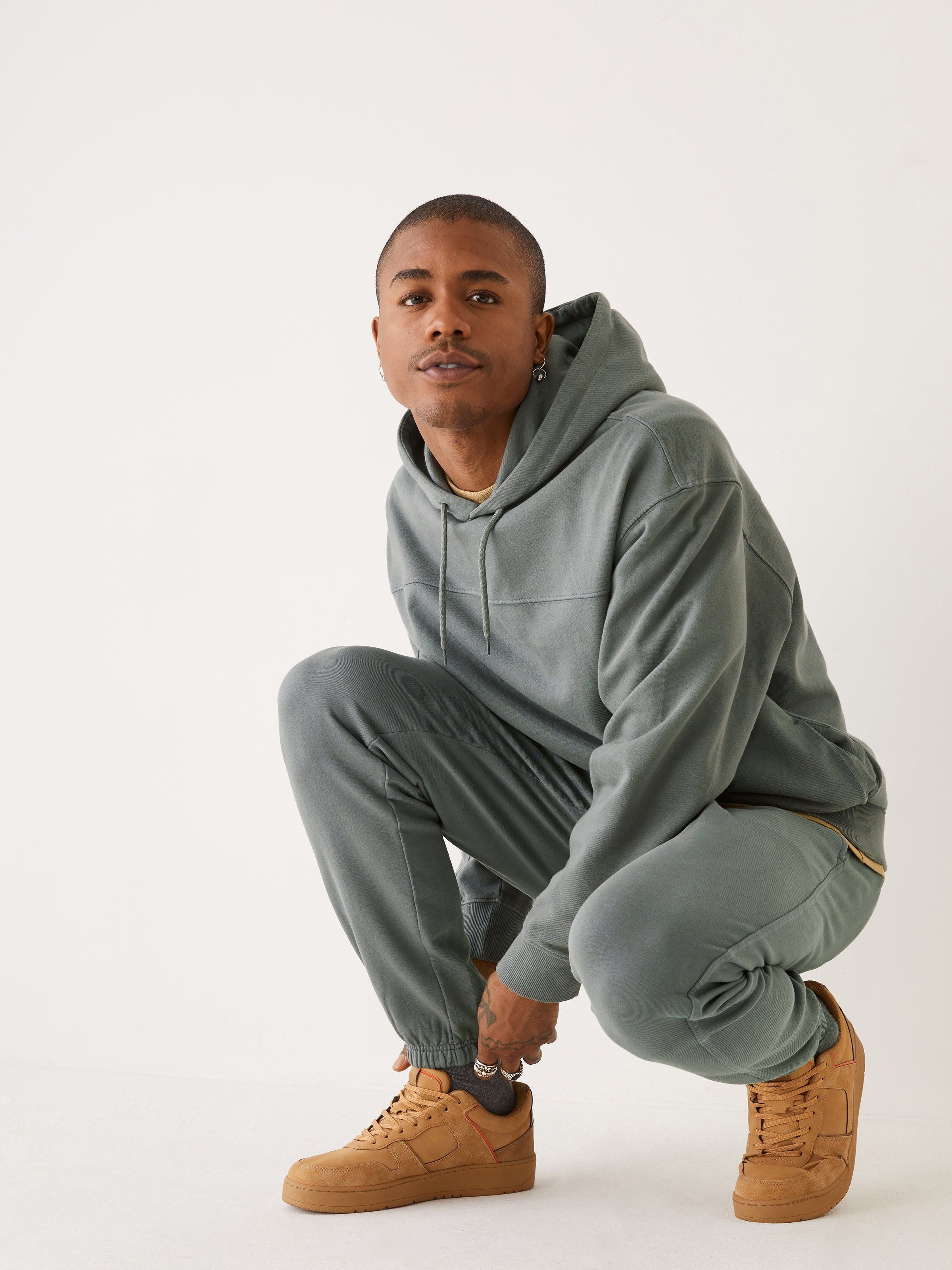 The Washed Hoodie in Stormy Blue sold by Frank & Oak product image thumbnail 3