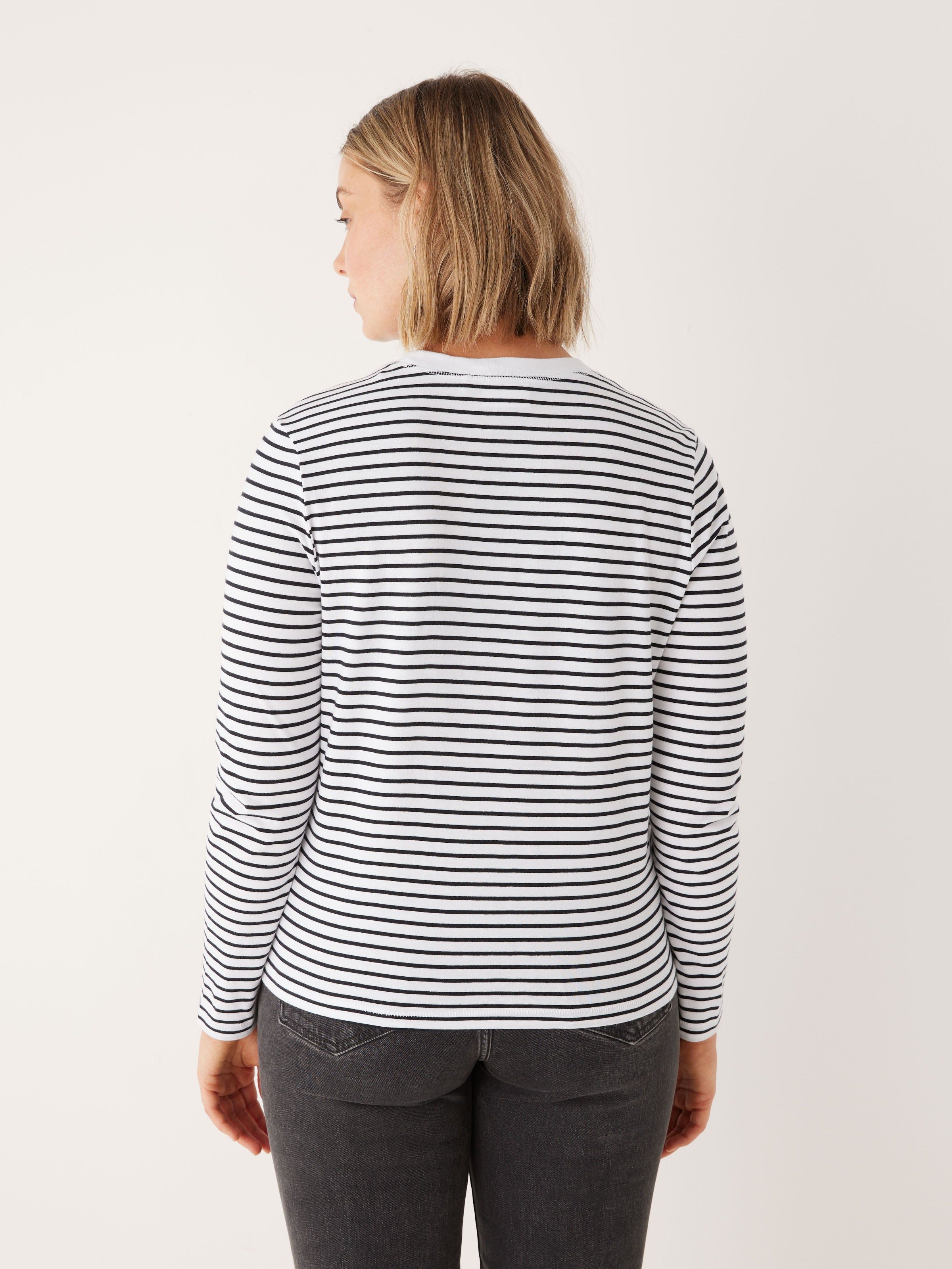The Long Sleeve Striped T-Shirt in White sold by Frank & Oak product image thumbnail 4