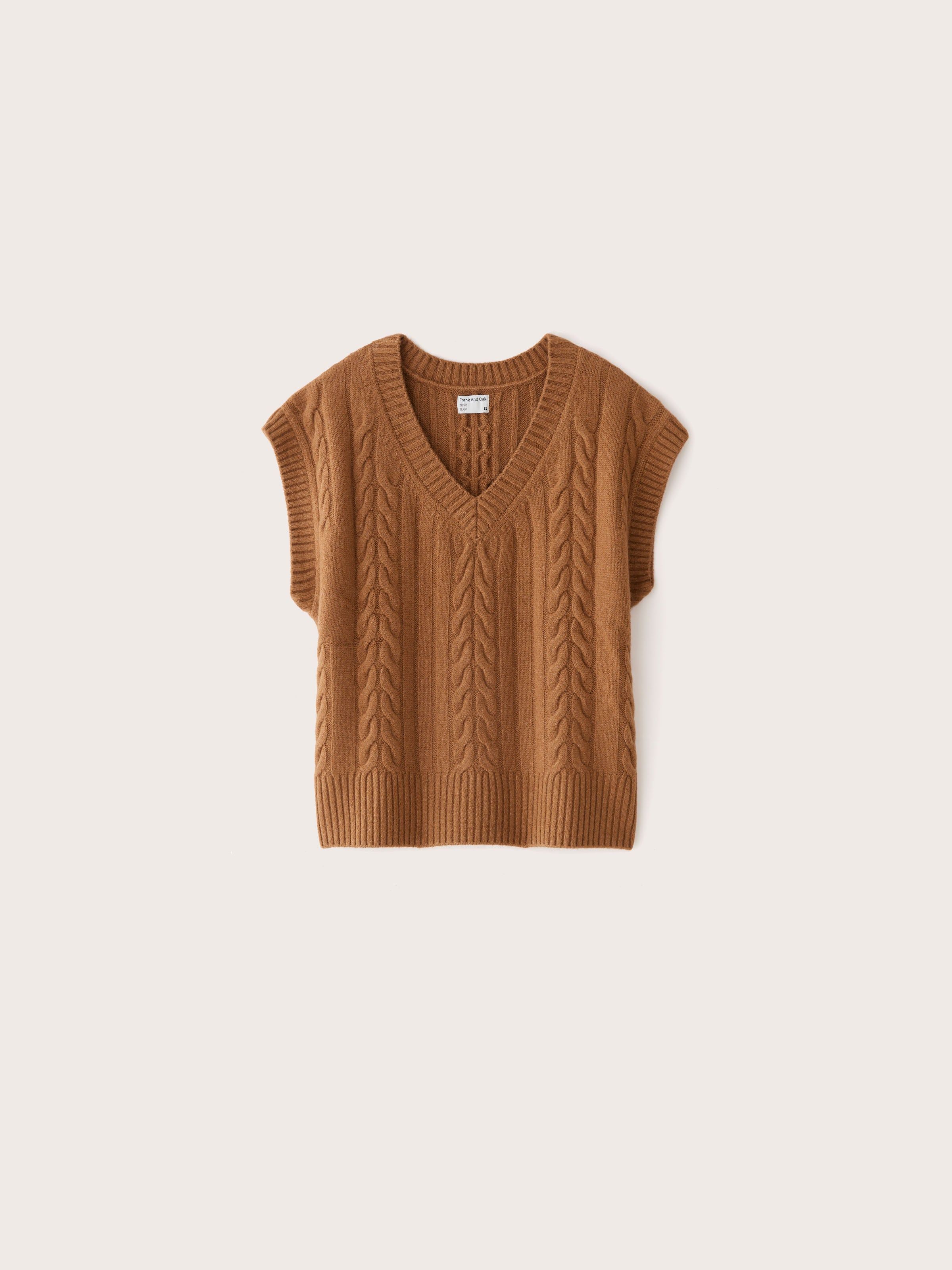 The Comfort Sweater Vest in Mocha sold by Frank & Oak product image thumbnail 5