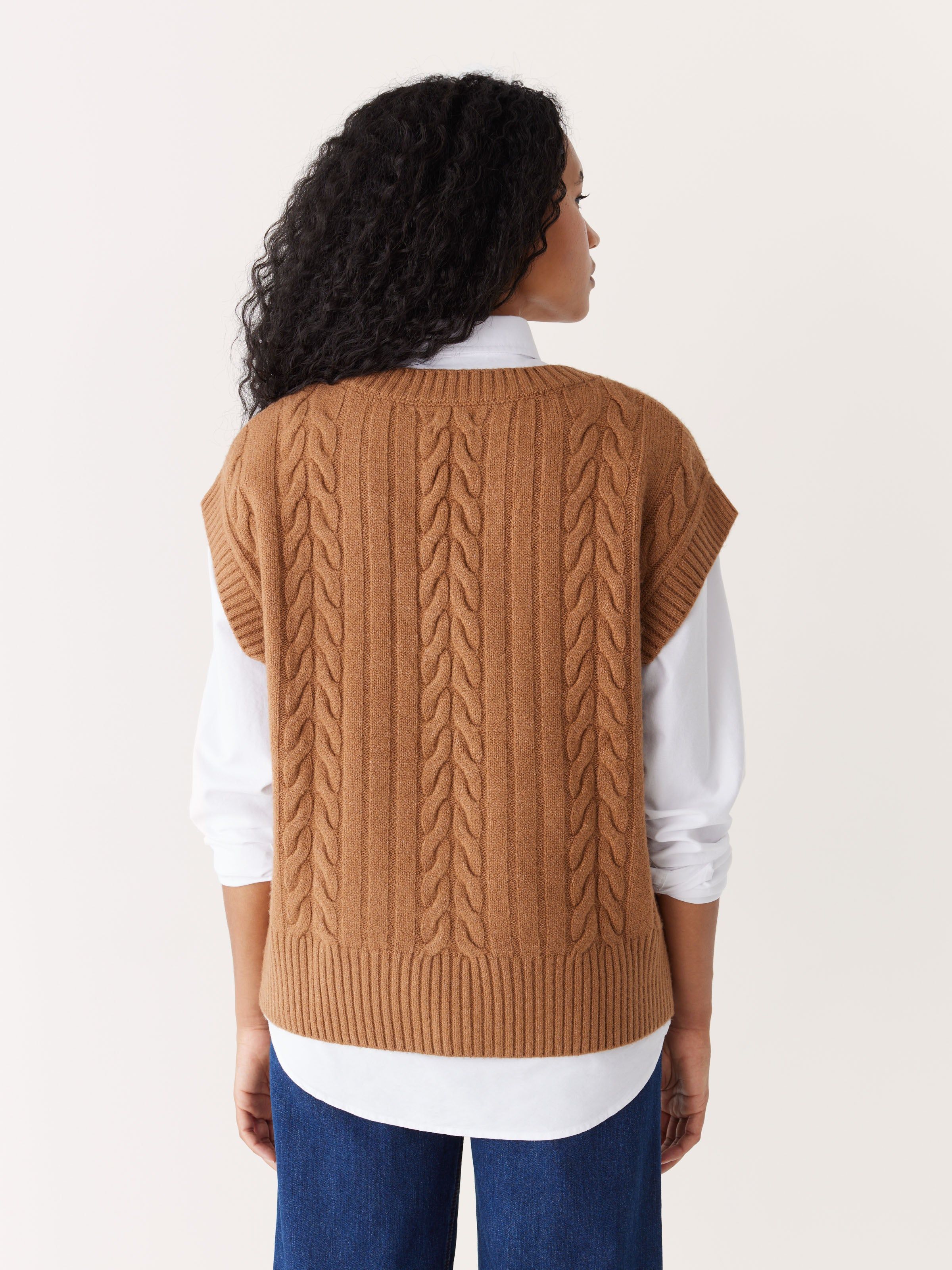 The Comfort Sweater Vest in Mocha sold by Frank & Oak product image thumbnail 3