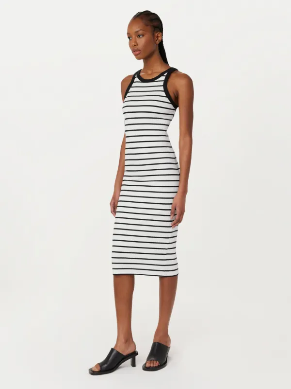 The Ribbed Tank Dress in White sold by Frank & Oak