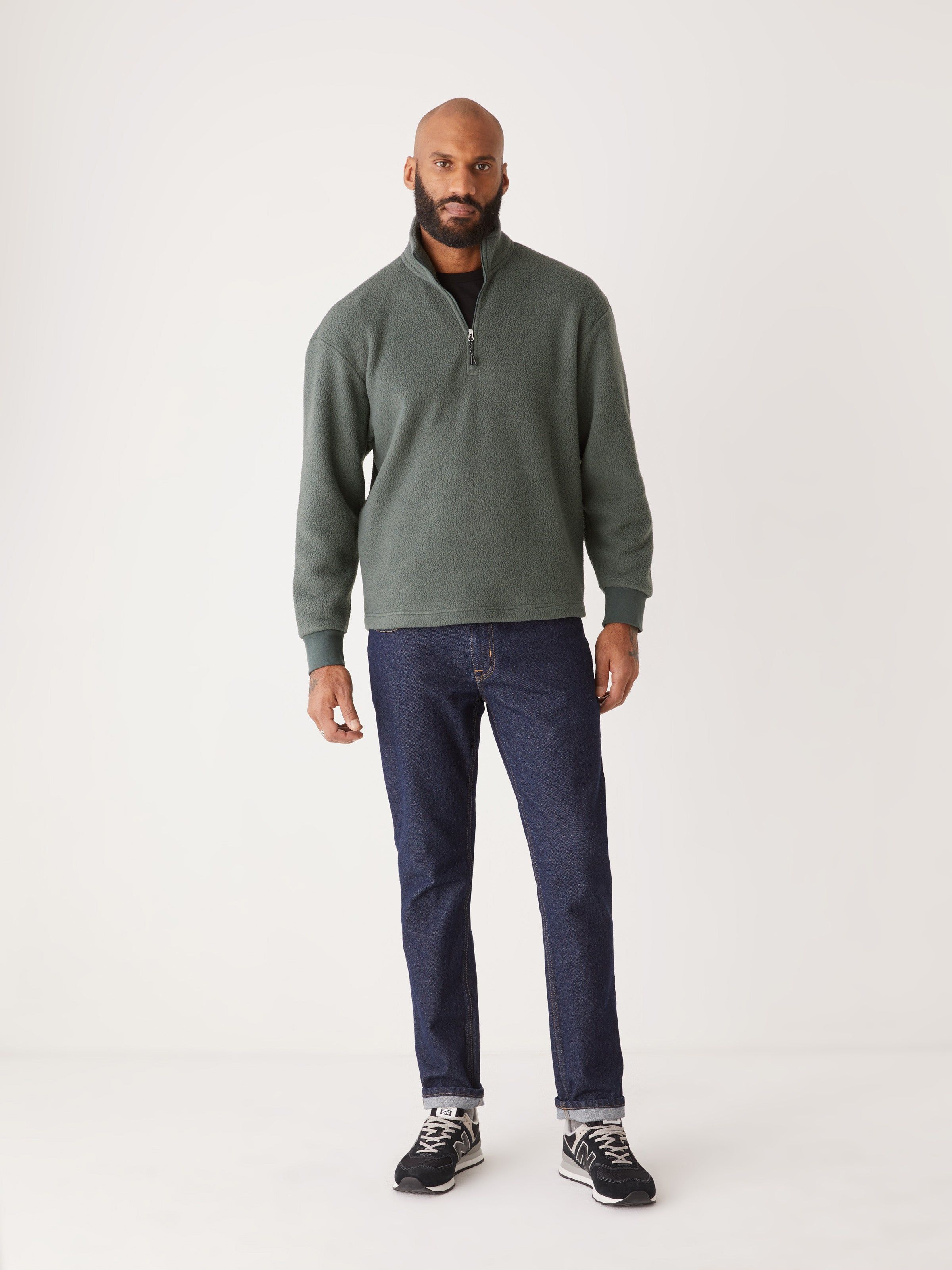 The Polar Fleece Pullover in Smoked Green sold by Frank & Oak product image thumbnail 3