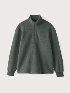 The Polar Fleece Pullover in Smoked Green sold by Frank & Oak