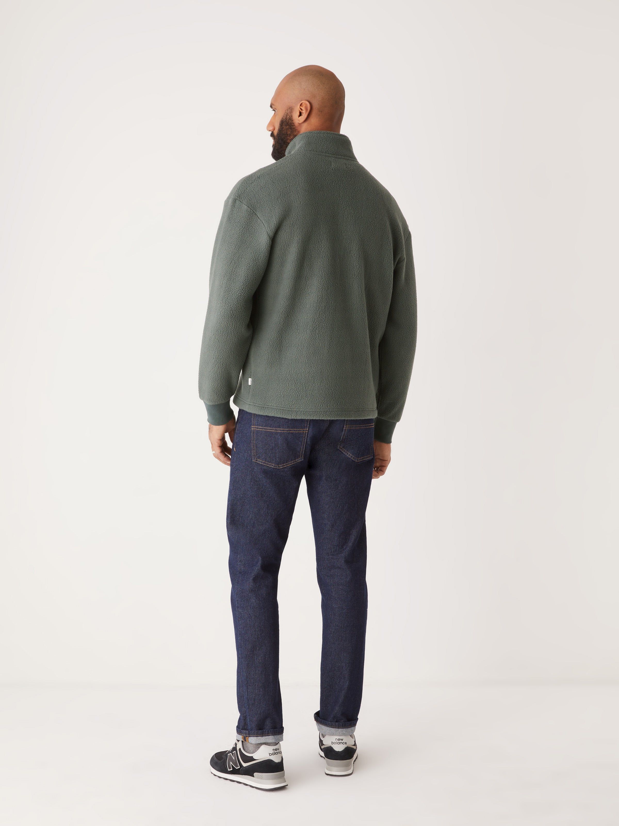 The Polar Fleece Pullover in Smoked Green sold by Frank & Oak product image thumbnail 4