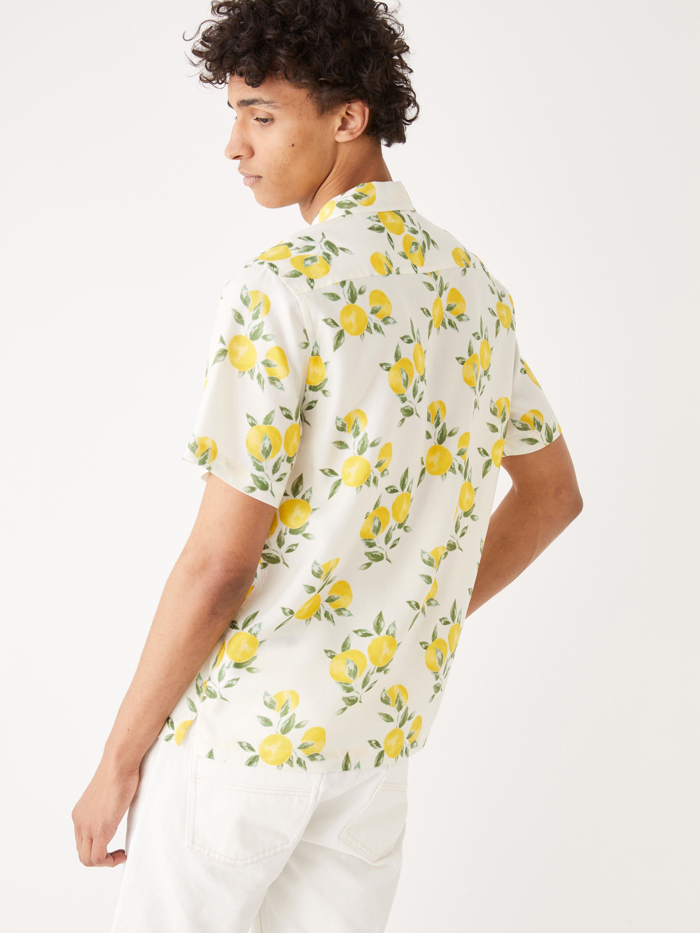 The Tropical Print Resort Shirt in White sold by Frank & Oak product image thumbnail 4